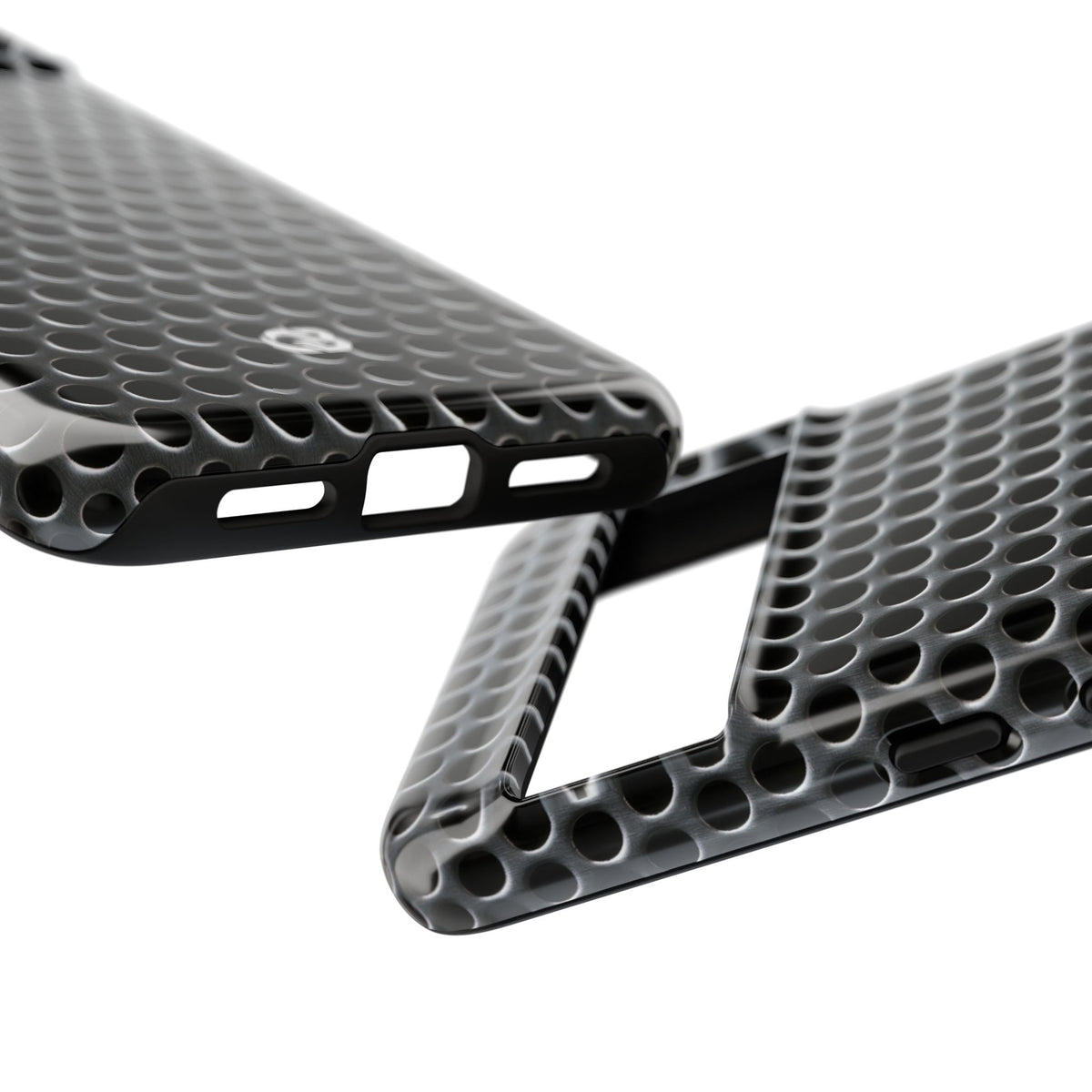 Brushed Perforated Steel · Tough Phone Case for Pixel · Silver