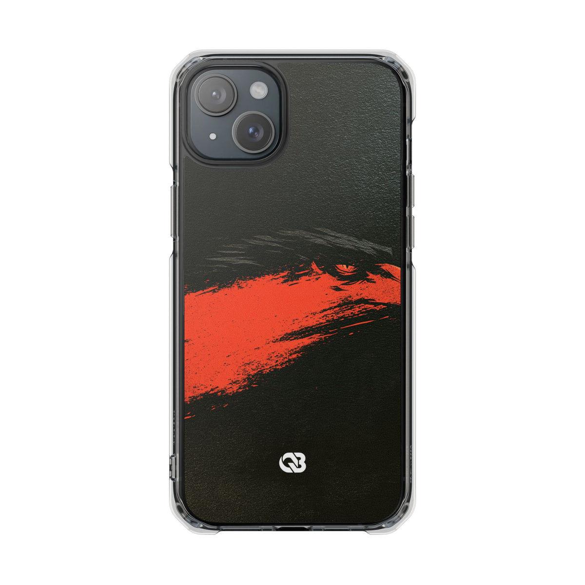 Crimson Raptor Noir · Clear Impact Magnetic Phone Case for iPhone · Black