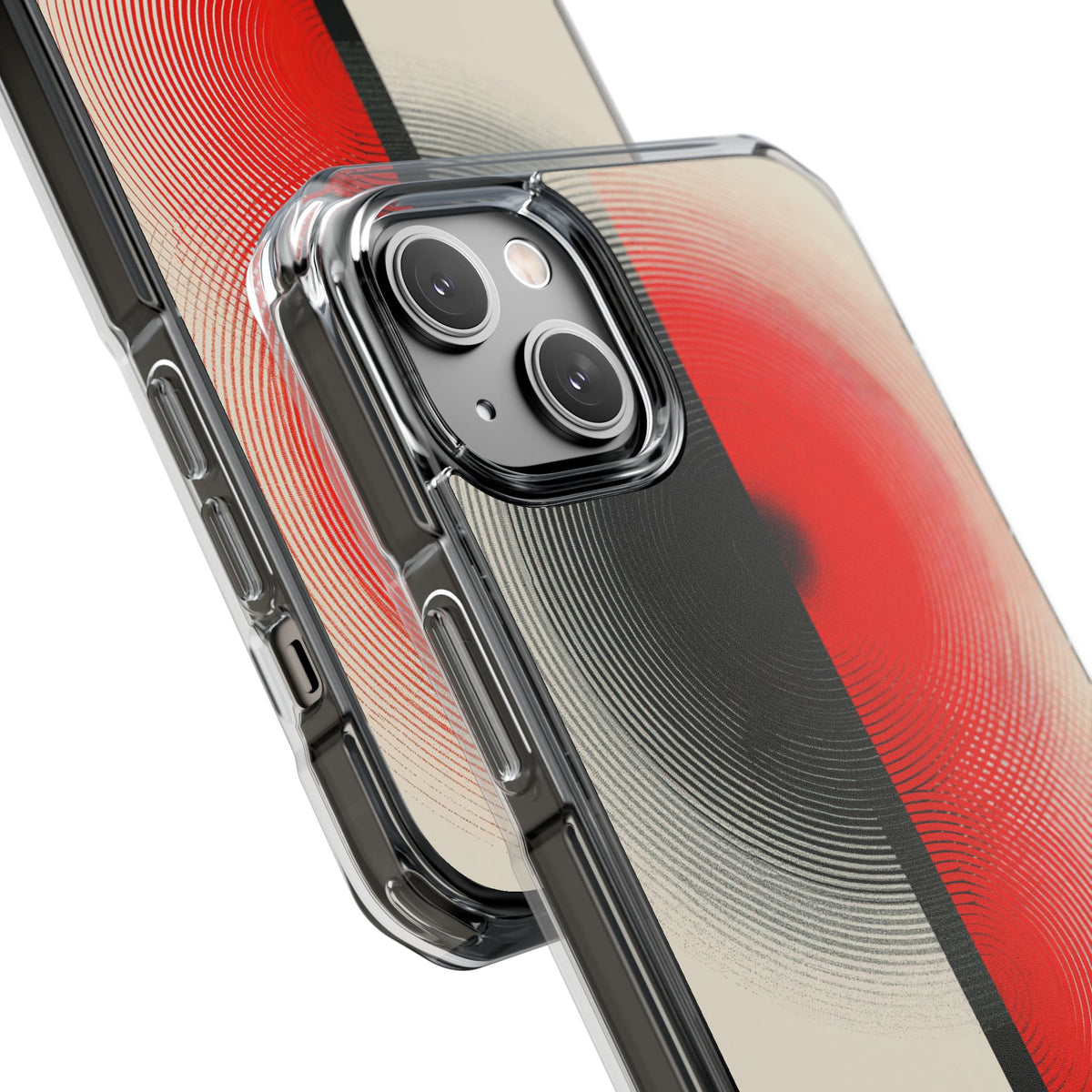 Red Impact MagSafe Phone Case for iPhone - Split Signal Red