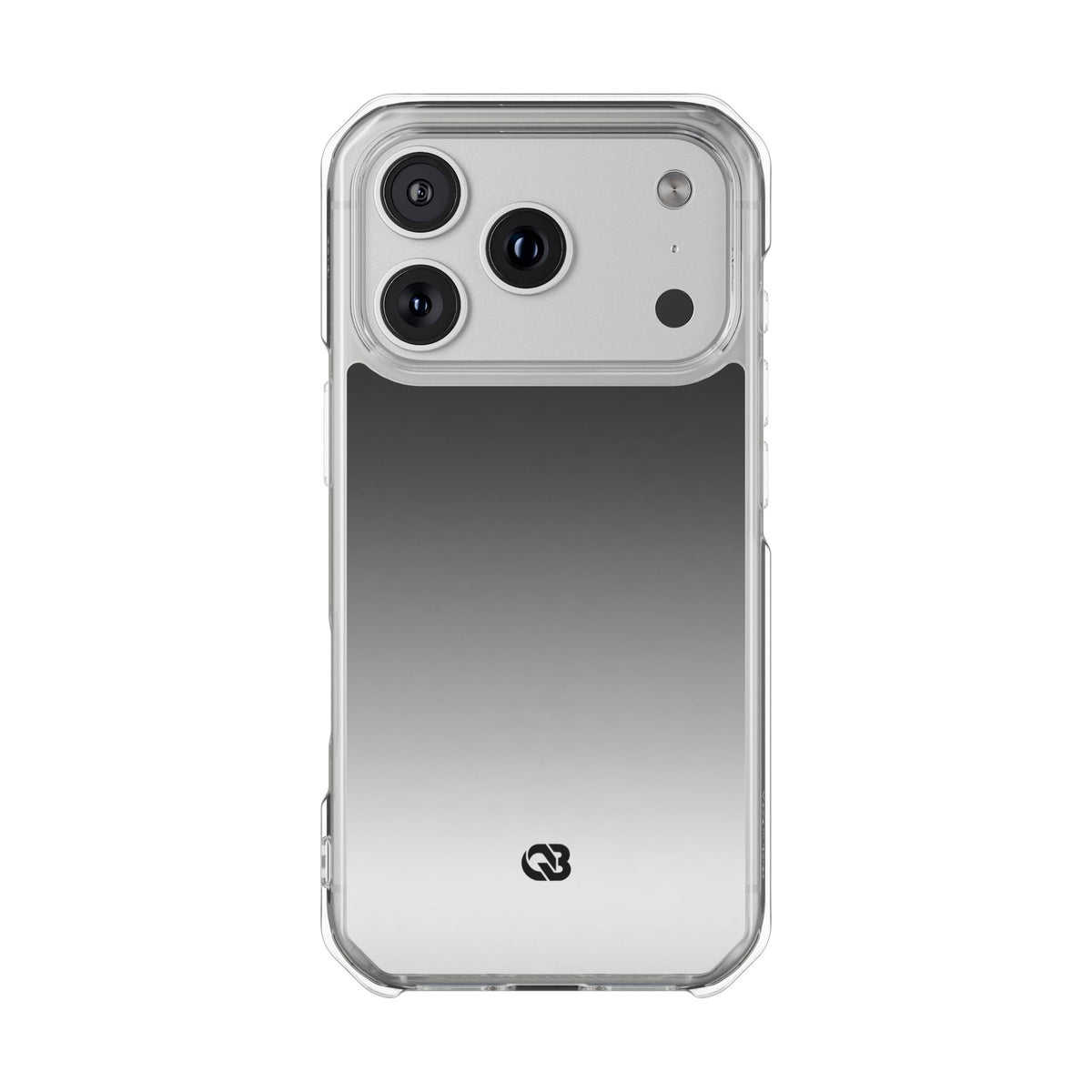 Noir Ombre Fade · Clear Impact Magnetic Phone Case for iPhone · Black