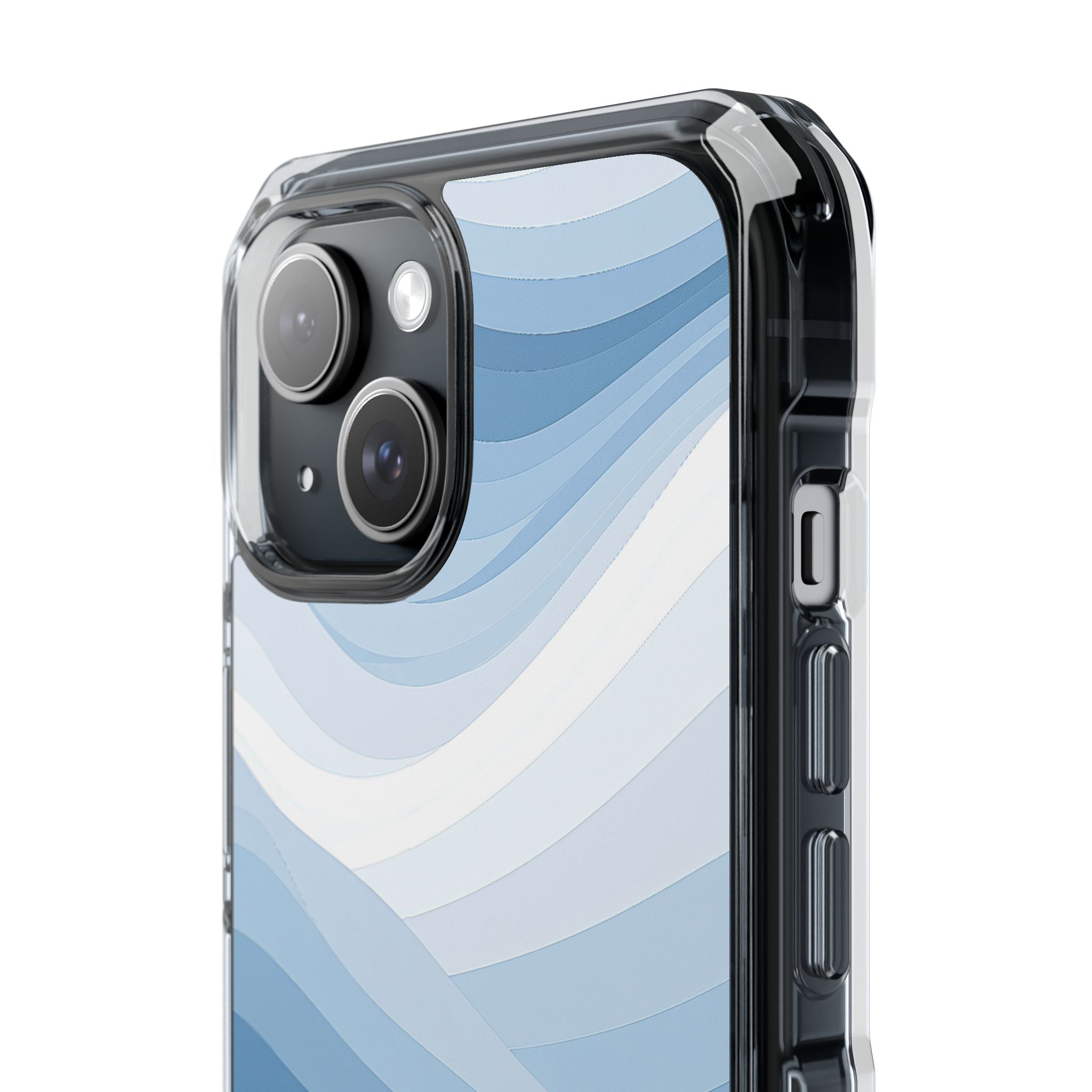 Blue Impact MagSafe Phone Case for iPhone - Glacial Indigo Flow