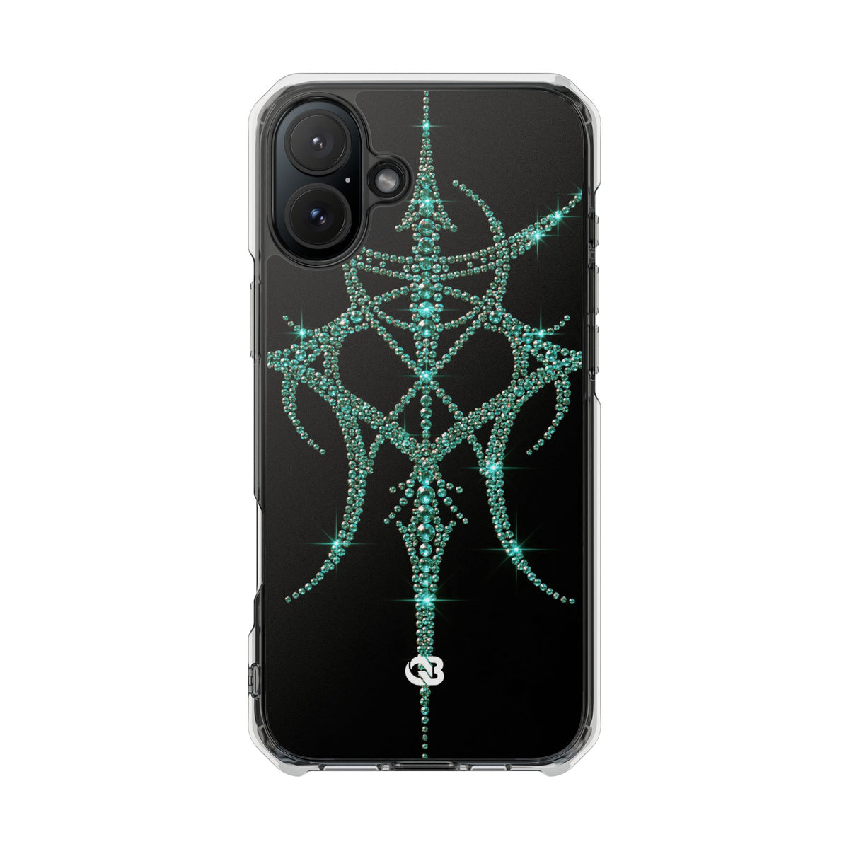 Teal Cyber Sigil · Clear Impact Magnetic Phone Case for iPhone · Teal
