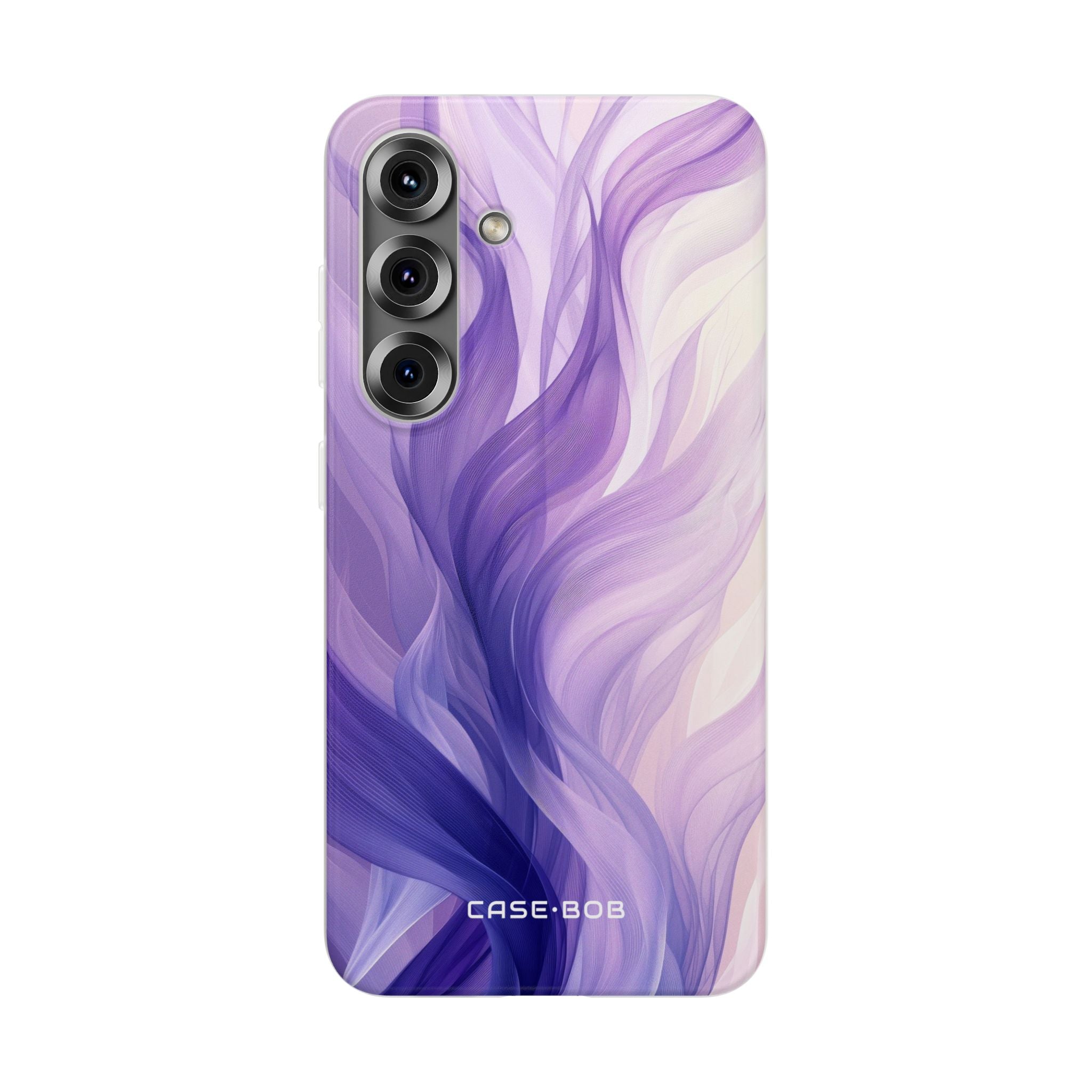 Purple Ribbon Waves Samsung S25 Case - Soft