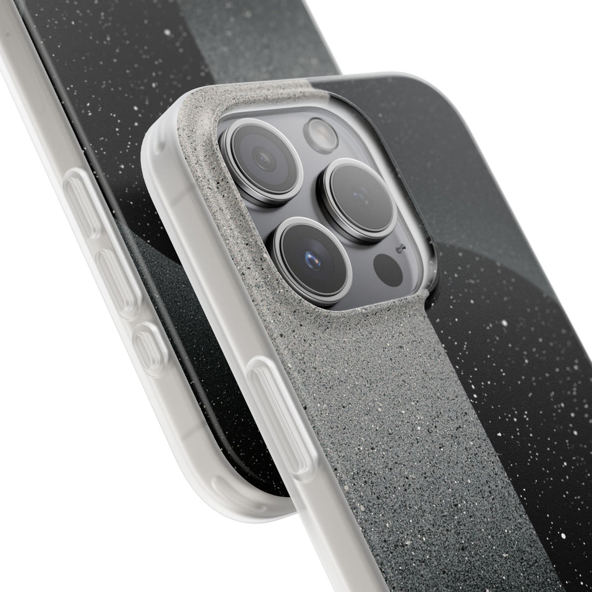 Black Lite Phone Case for iPhone - Lunar Static Orbit