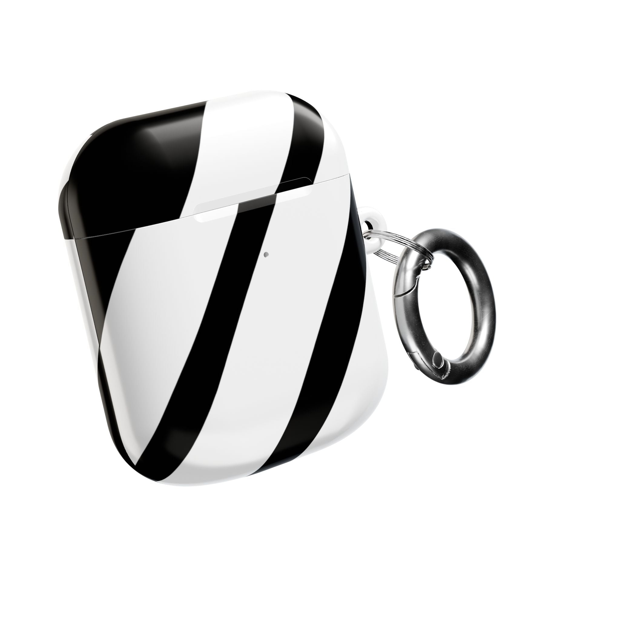 Diagonal Stripes BlackWhite - AirPods Case