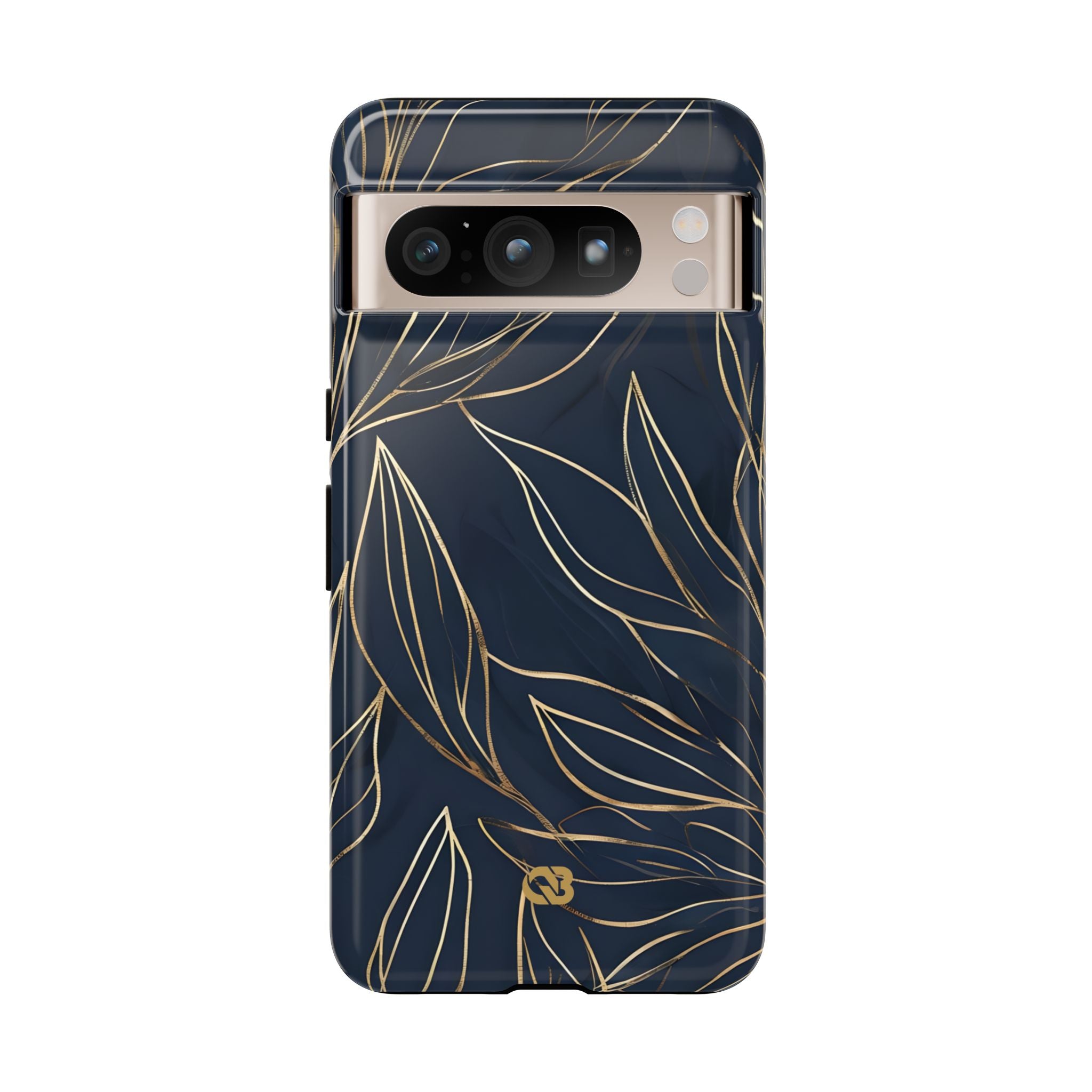 Gilded Navy Foliage · Tough Θήκη για Google Pixel