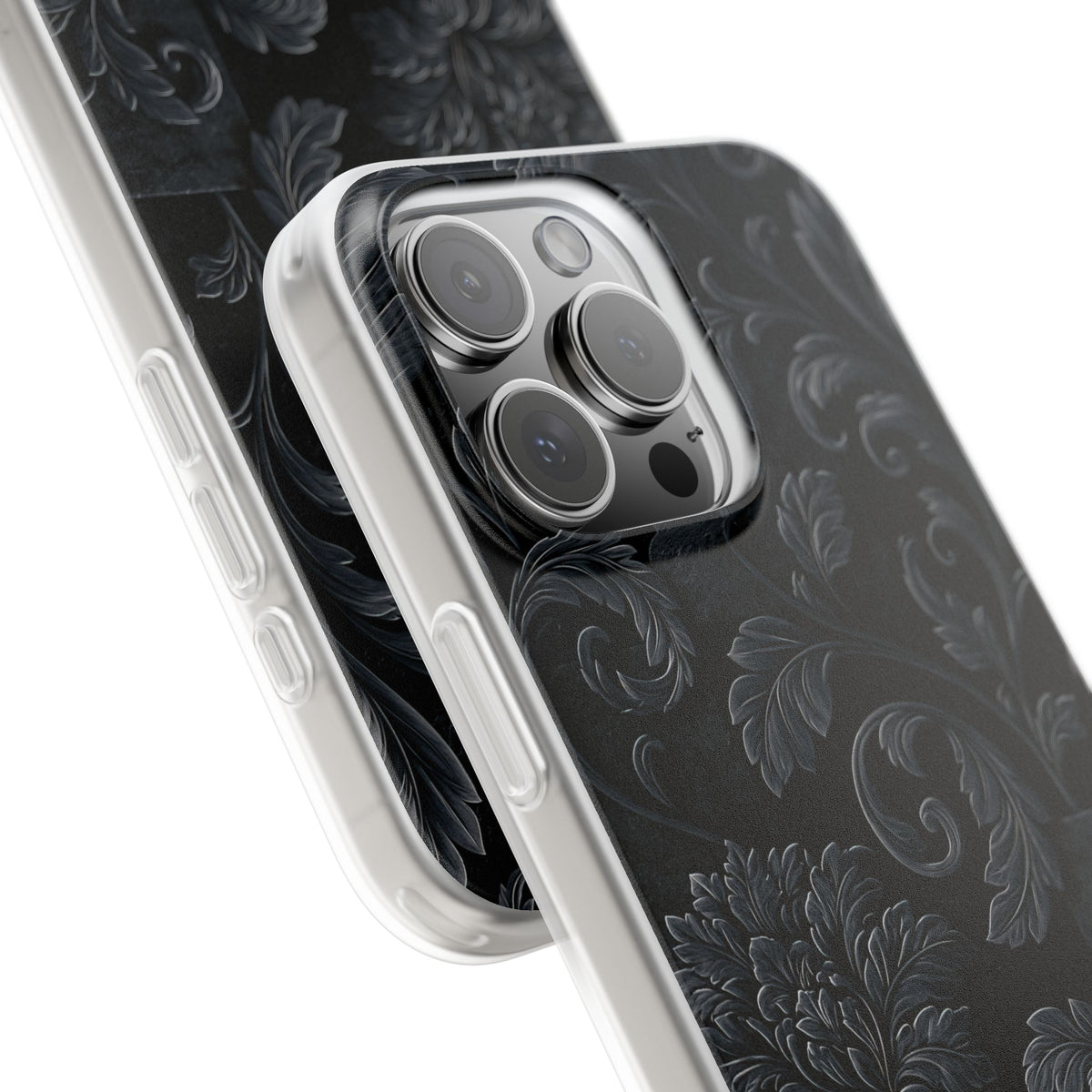 Obsidian Damask · Lite Phone Case for iPhone · Black