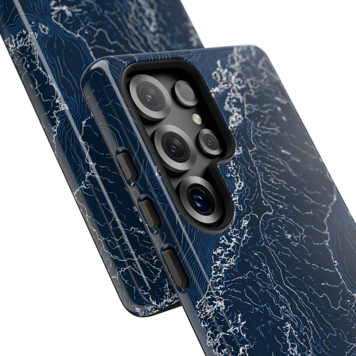 Nordic Contour Chart · Tough Phone Case for Samsung · Blue