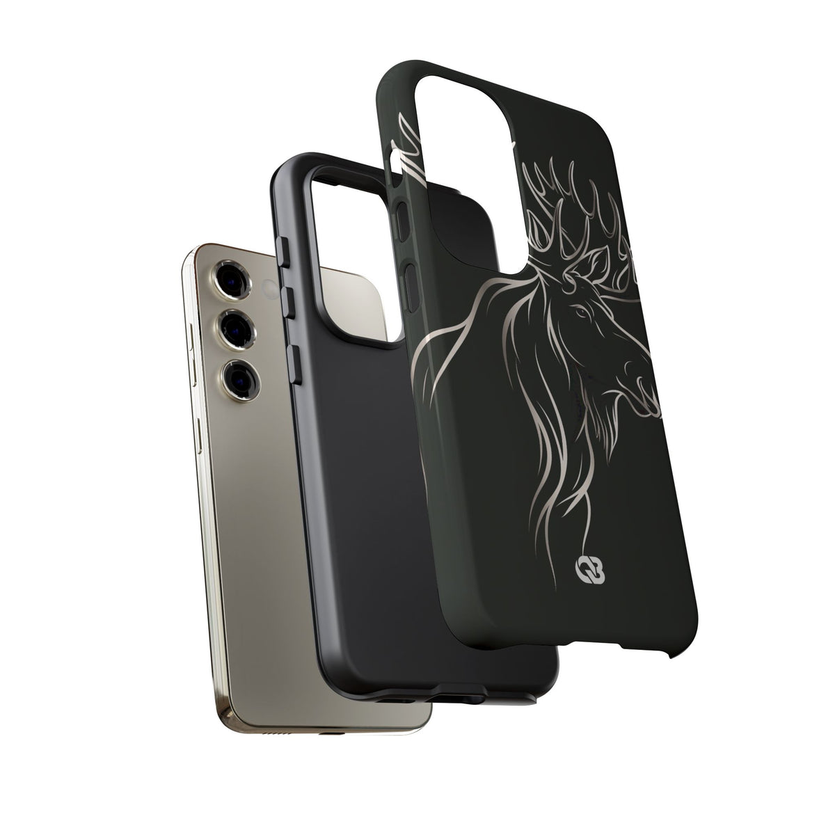 Nordic Moose Contour · Tough Phone Case for Samsung · Black