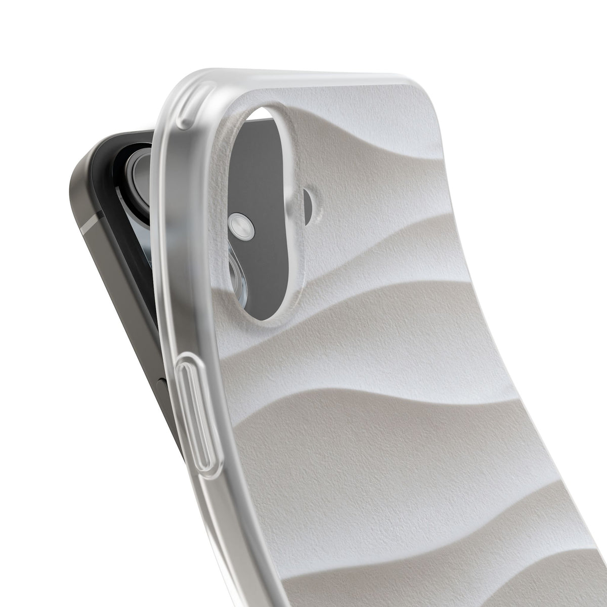 White Lite Phone Case for iPhone - Arctic Flow Ridges