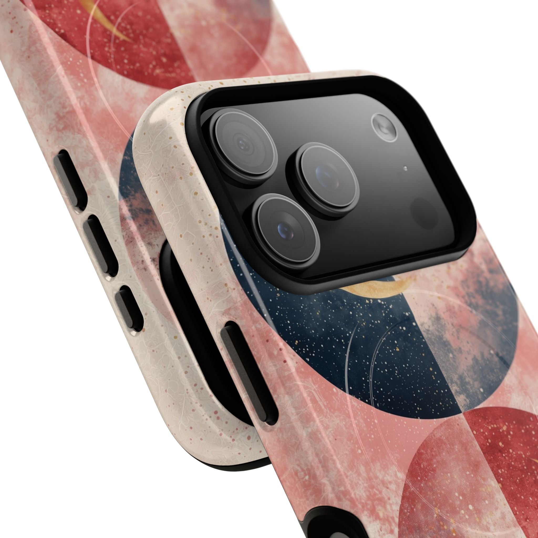 Golden Crescent Circles iPhone 17 Pro Case - Tough+ - CASE•BOB