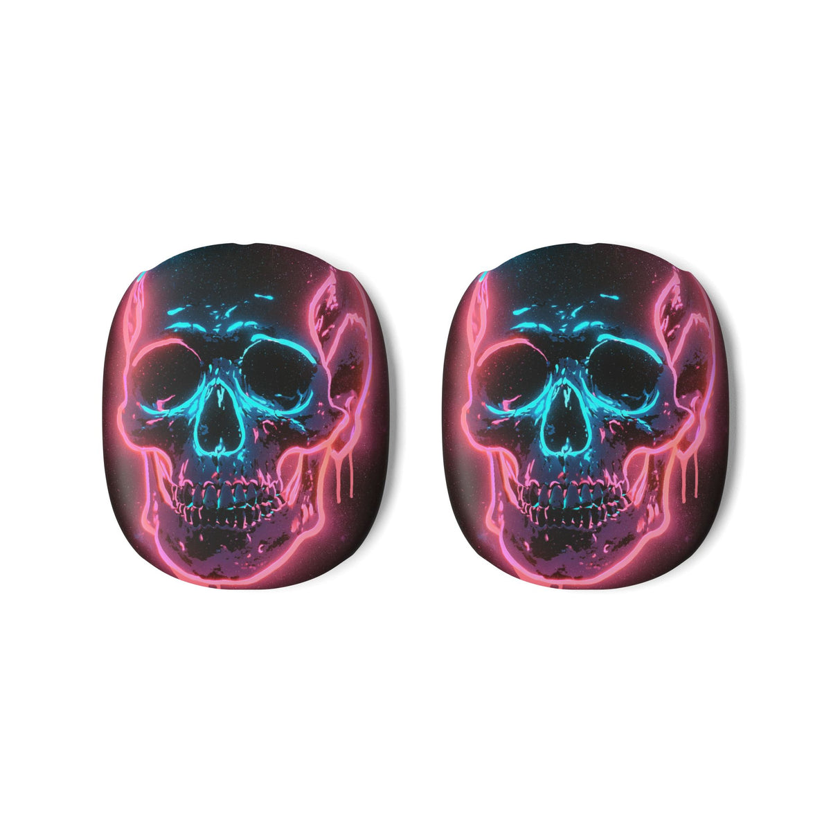 Neon Drip Skull · Hard Case for AirPods Max · Black