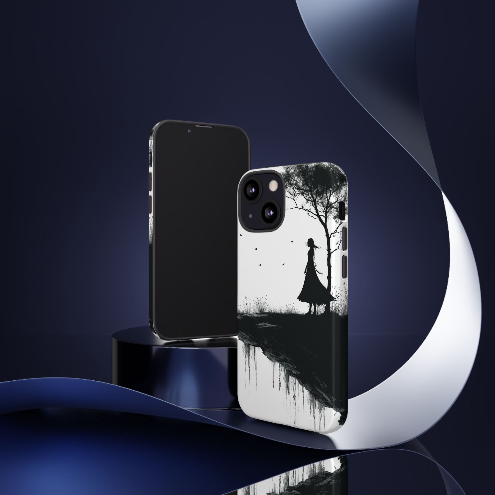 Cliffside Silhouette iPhone 13 Mini Case - Tough
