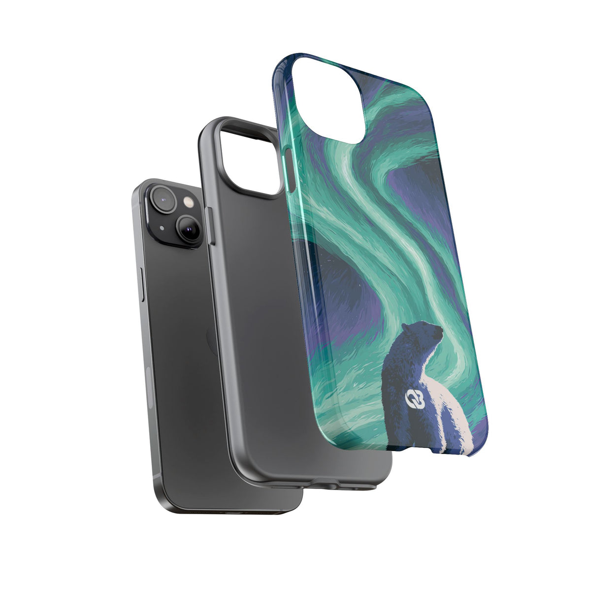 Arctic Aurora Bear · Tough Phone Case for iPhone · Teal