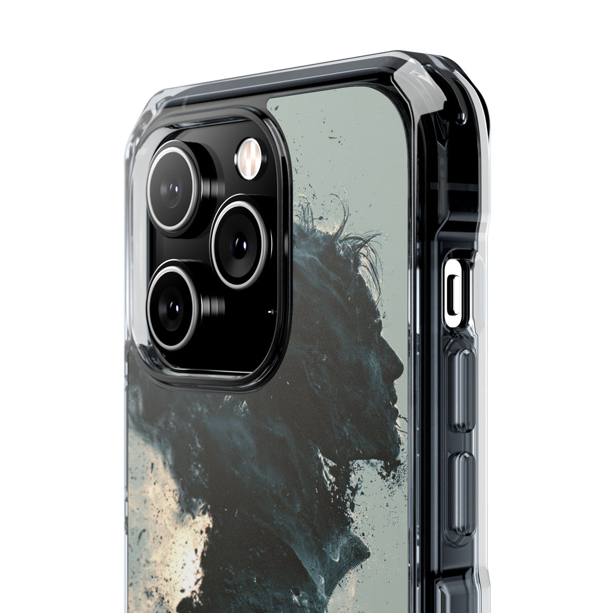 Ashen Dissolution · Clear Impact Magnetic Phone Case for iPhone · Black