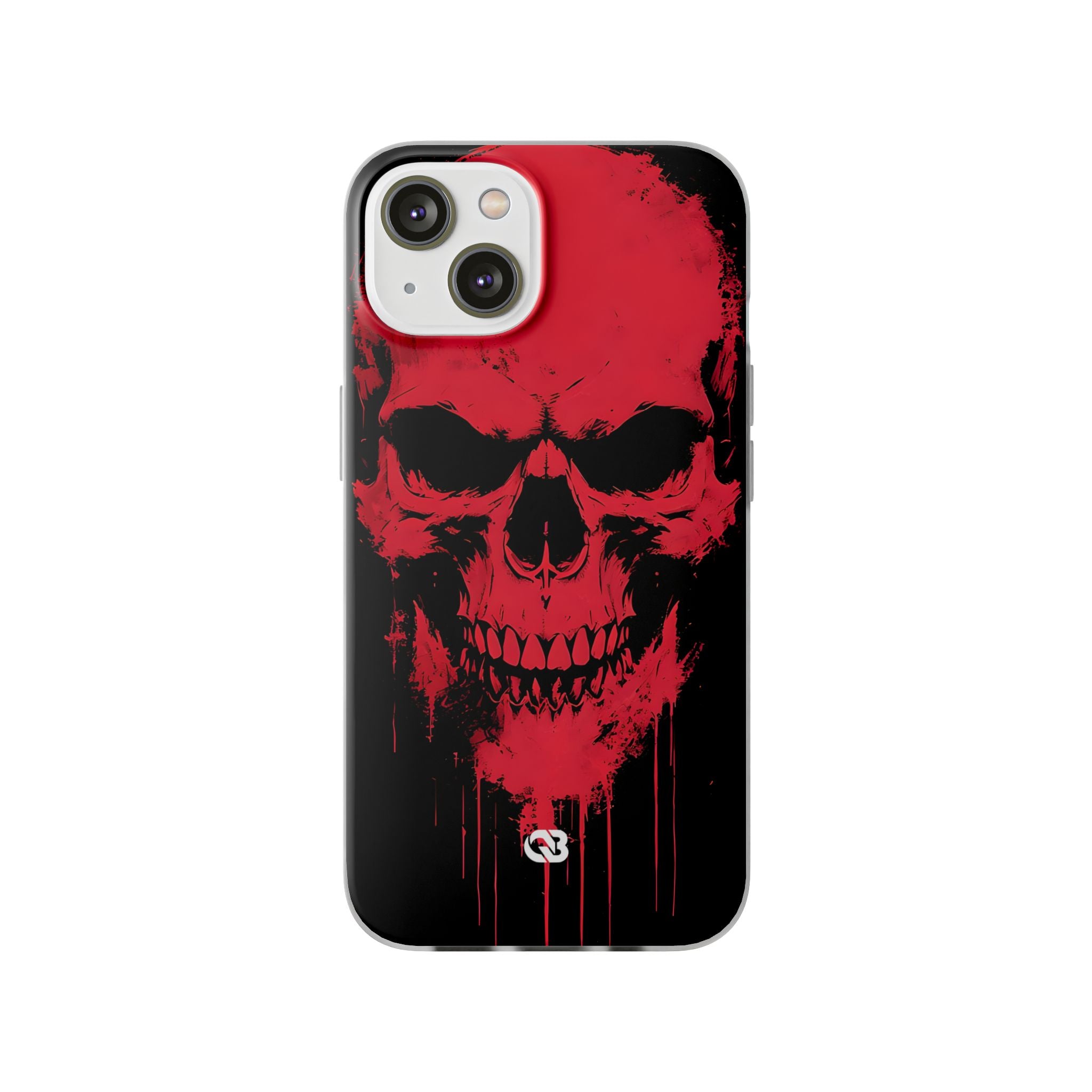 Crimson Street Skull · Soft Telefoncover til iPhone