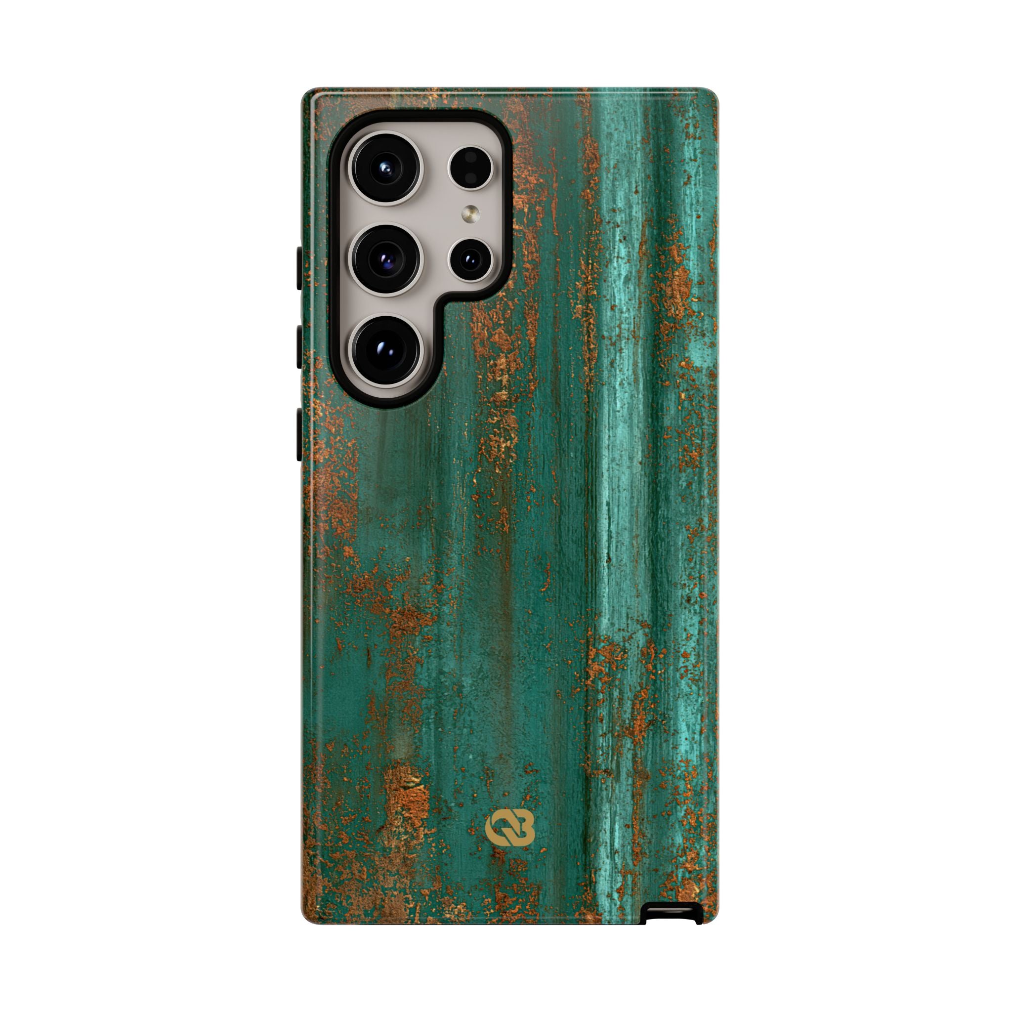 Teal Tough Phone Case for Samsung - Verdigris Copper Siding