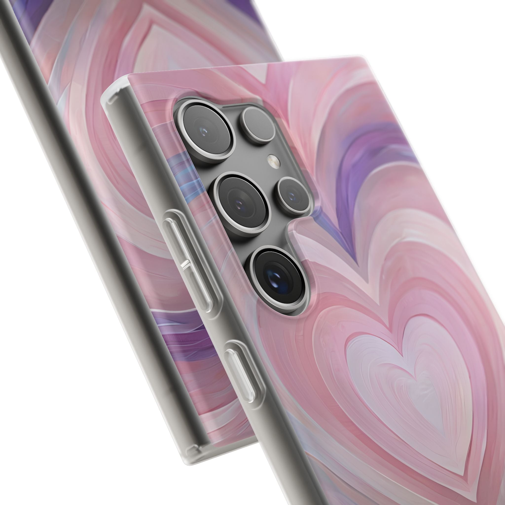 Lavender Pulse Hearts · Soft Phone Case for Samsung