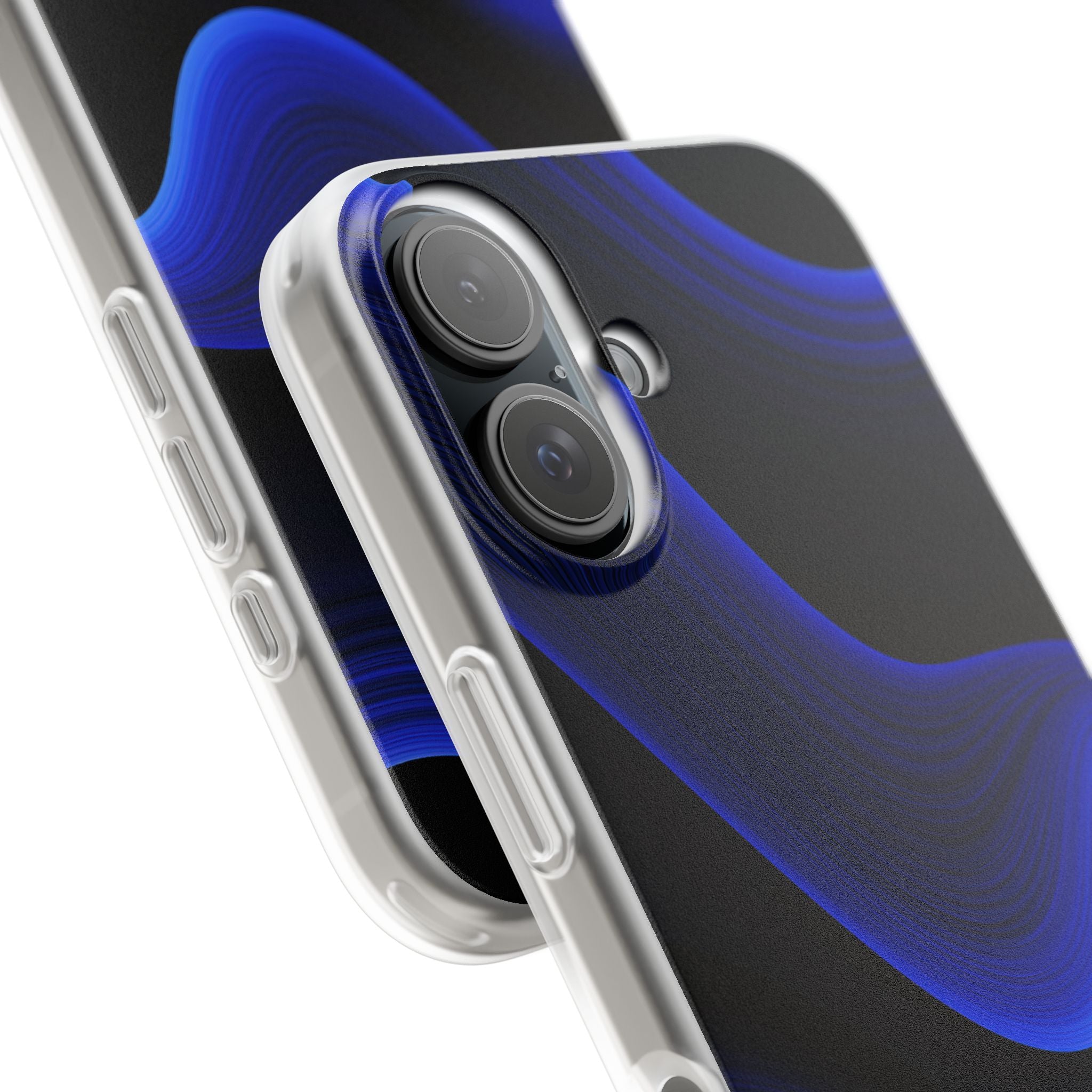 Blue Lite Phone Case for iPhone - Electric Cobalt Flow
