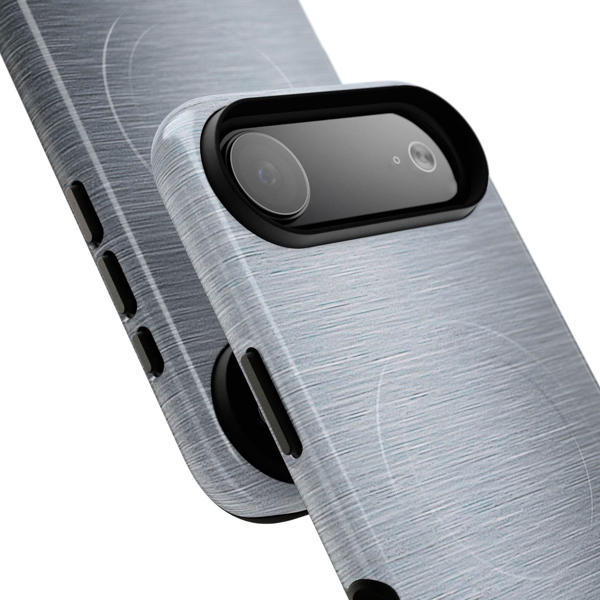 Silver Tough 2.0 Magsafe Phone Case for iPhone - Satin Chrome Grain