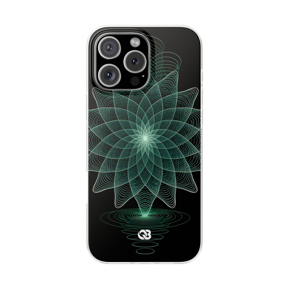 Verdant Harmonic Bloom · Lite Phone Case for iPhone · Black