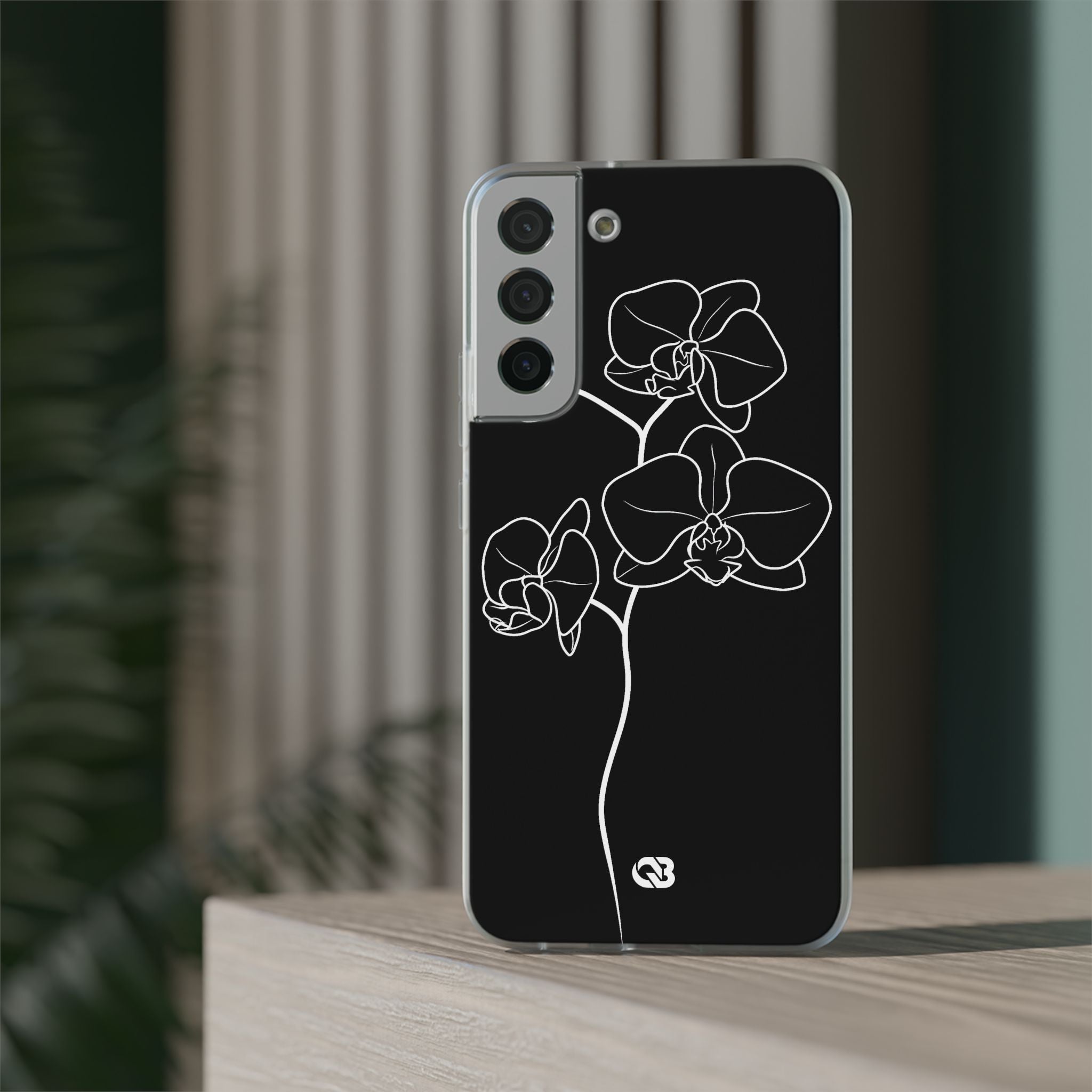 Black Lite Phone Case for Samsung - Noir Alabaster Orchid