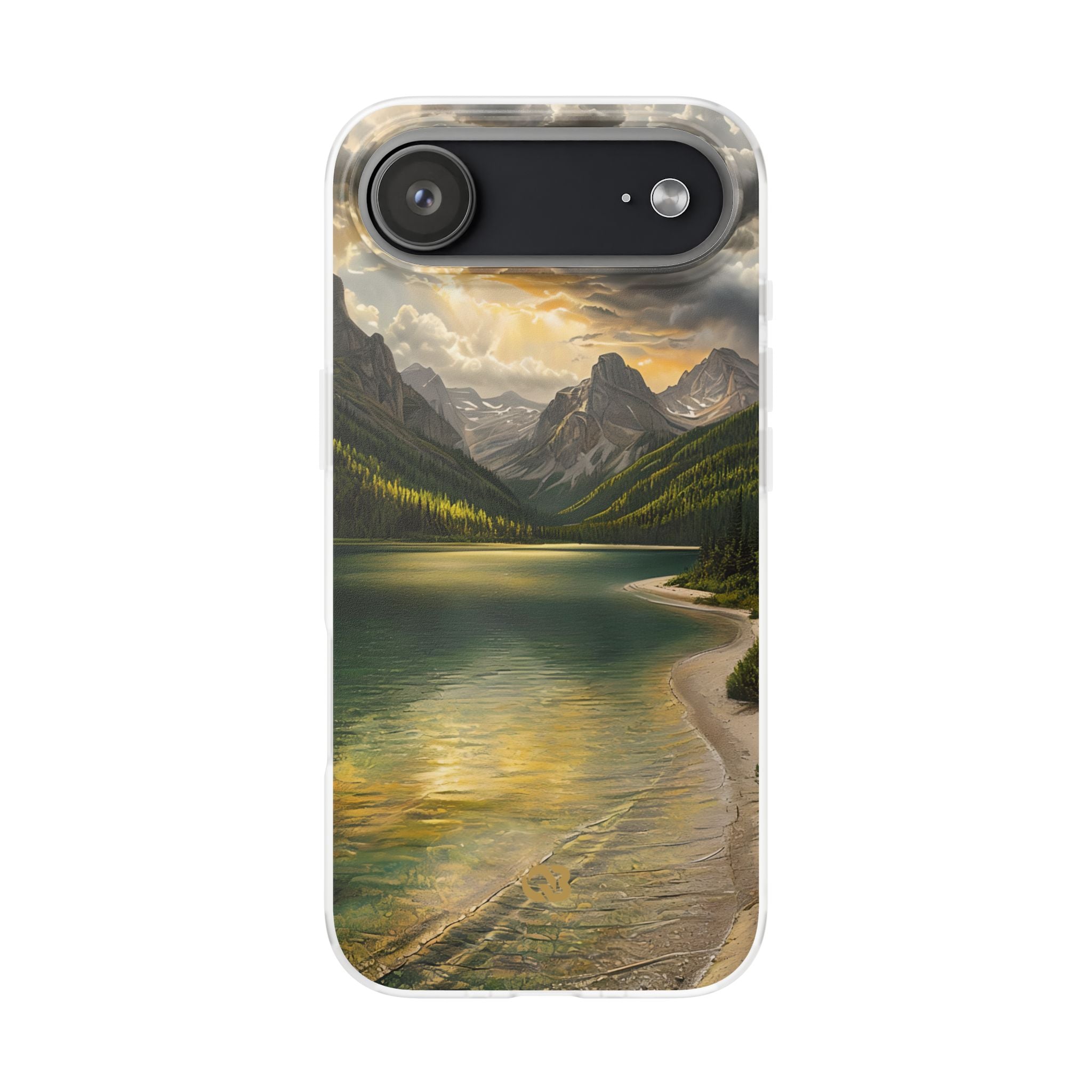 Gilded Mountain Lake · Soft Phone Case for iPhone