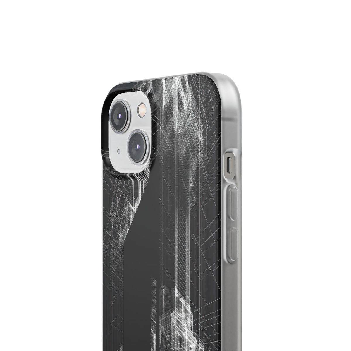 Black Lite Phone Case for iPhone - Ghost Urban Wireframe
