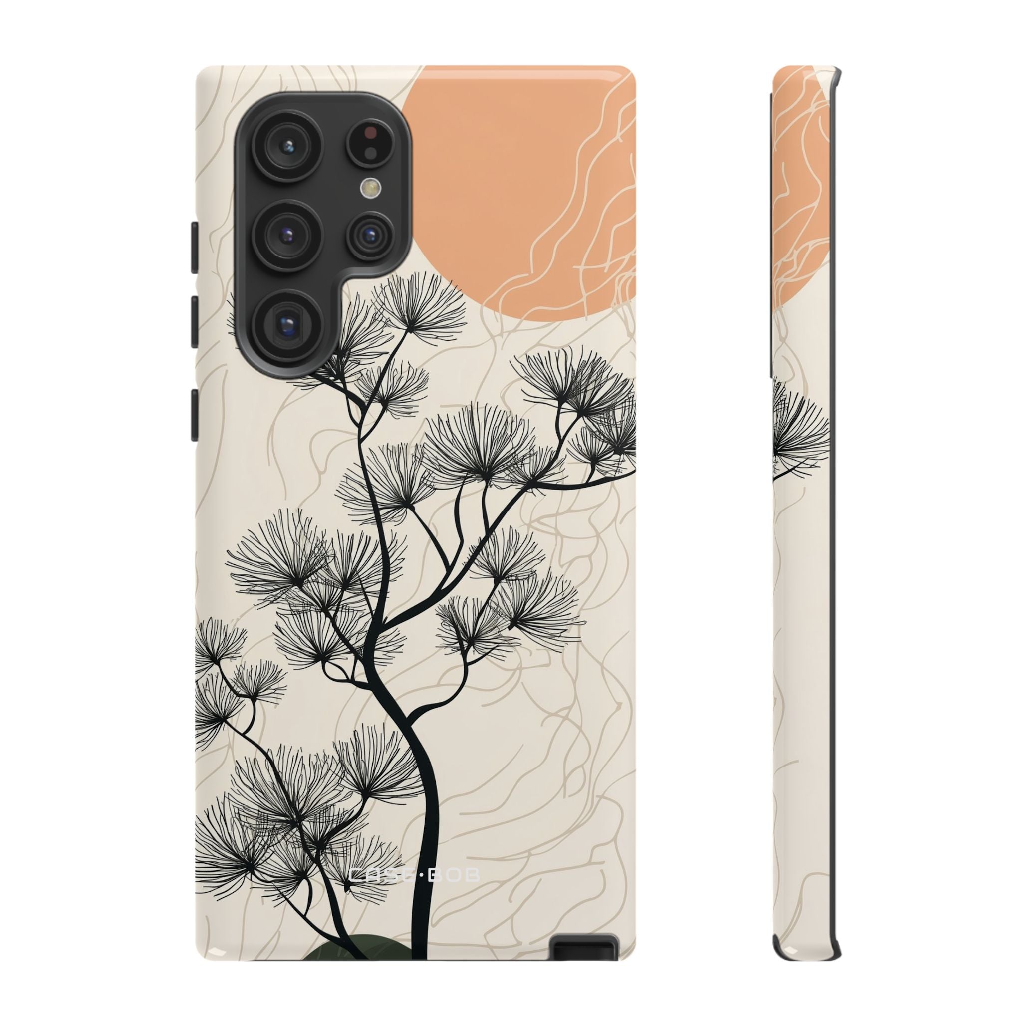 Spiky Tree Sunset Samsung S22 Ultra Case - Tough