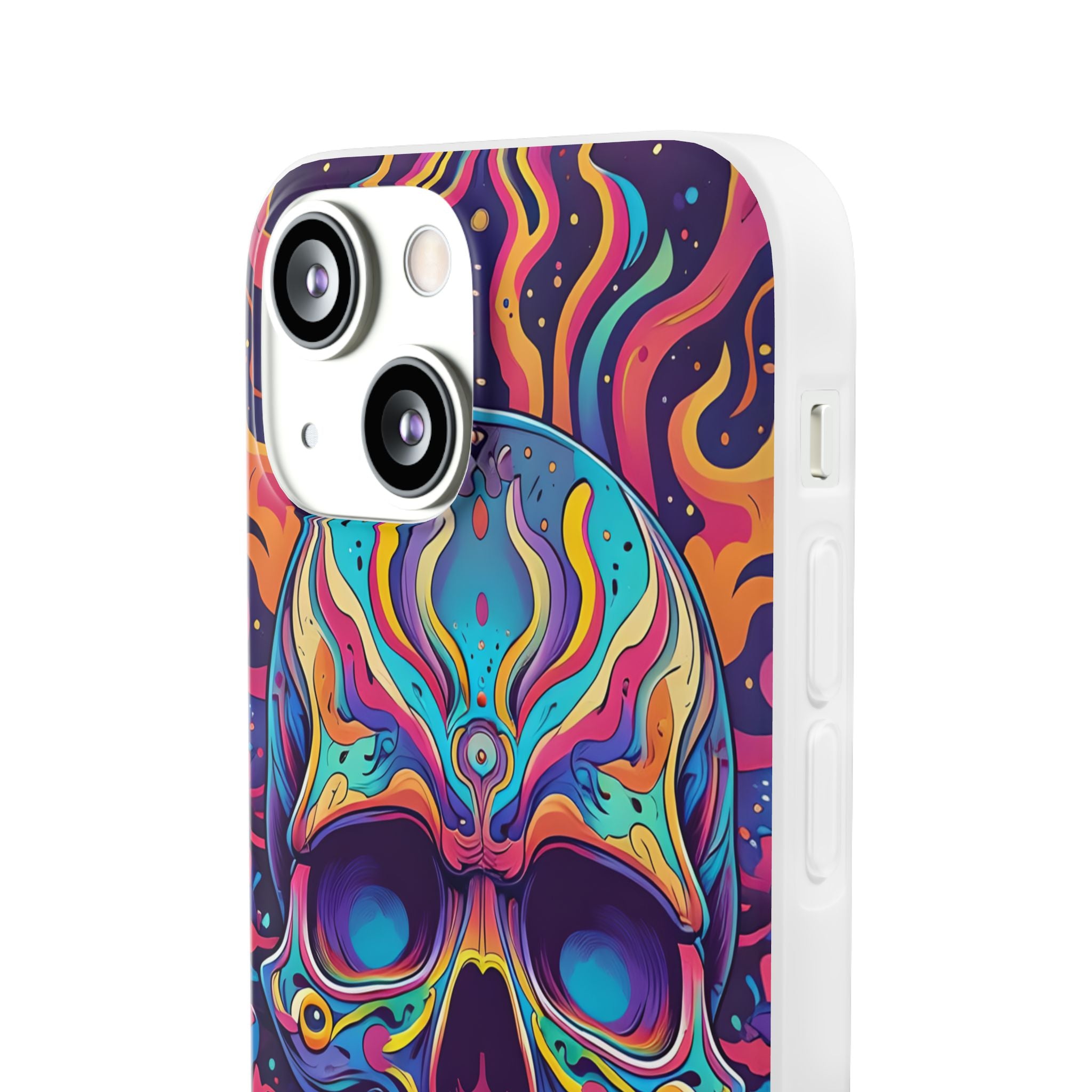 Flaming Skull iPhone 13 mini Case - Soft