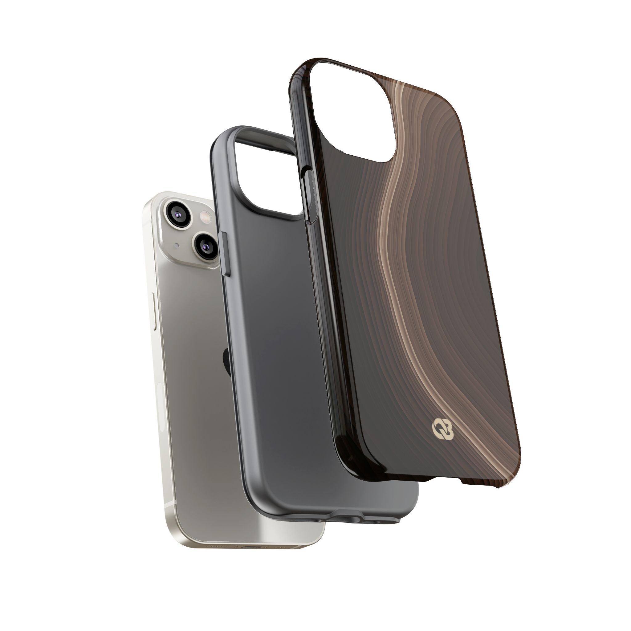 Brown Tough Phone Case for iPhone - Bronzed Canyon Relief