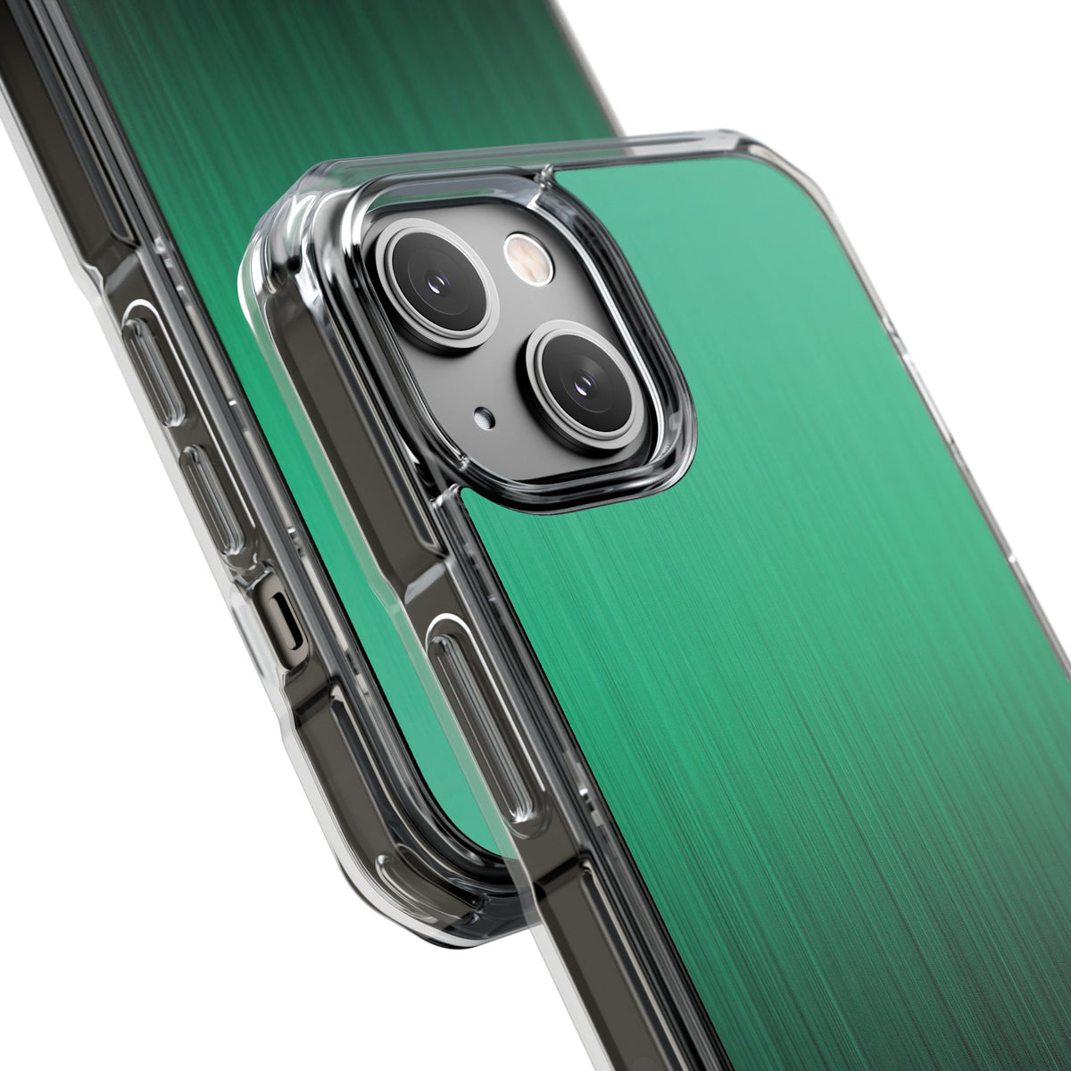 Emerald Cascade · Clear Impact Magnetic Phone Case for iPhone · Green