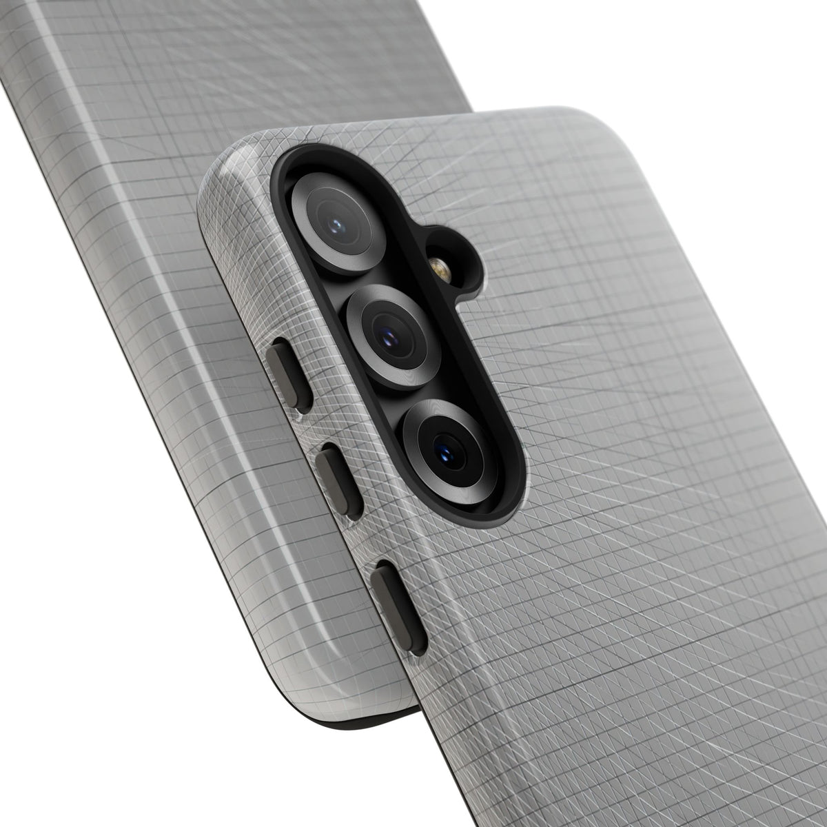Grey Tough Phone Case for Samsung - Chrome Mesh Warp