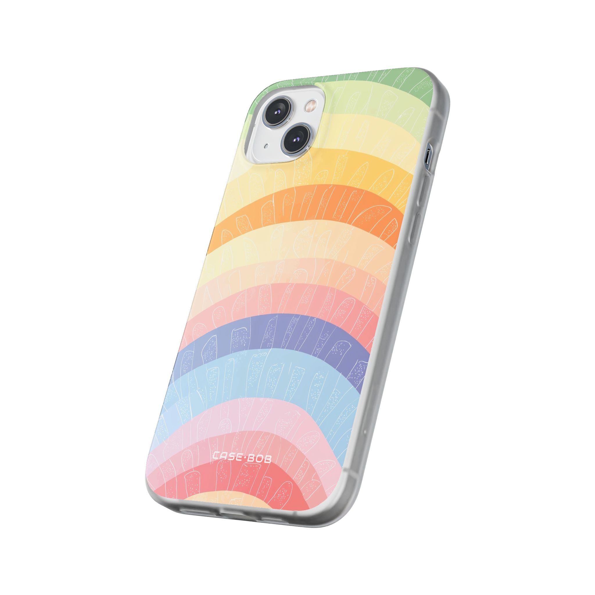 Pastell Regenbogen Bänder iPhone 14 Plus Case - Soft