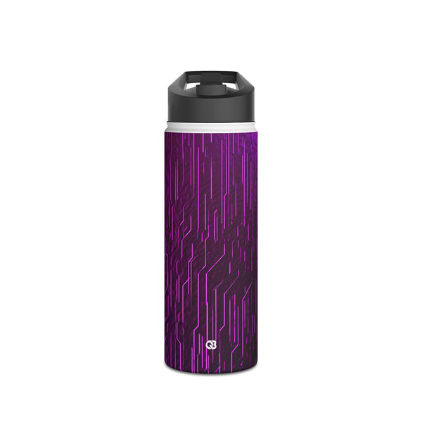 Violet Cyber Circuit · Insulated Water Bottle · Purple