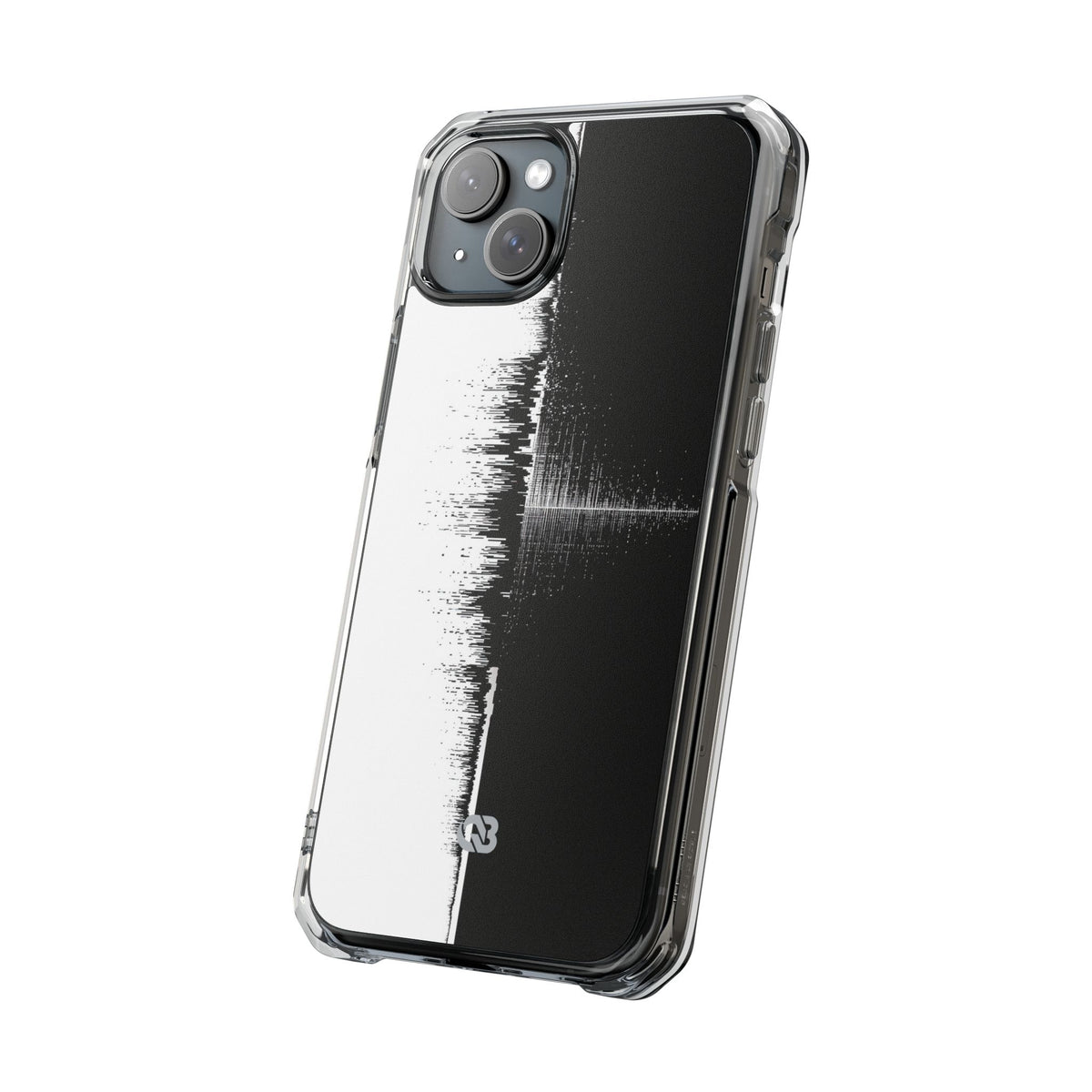 Black Impact MagSafe Phone Case for iPhone - Static Signal Split