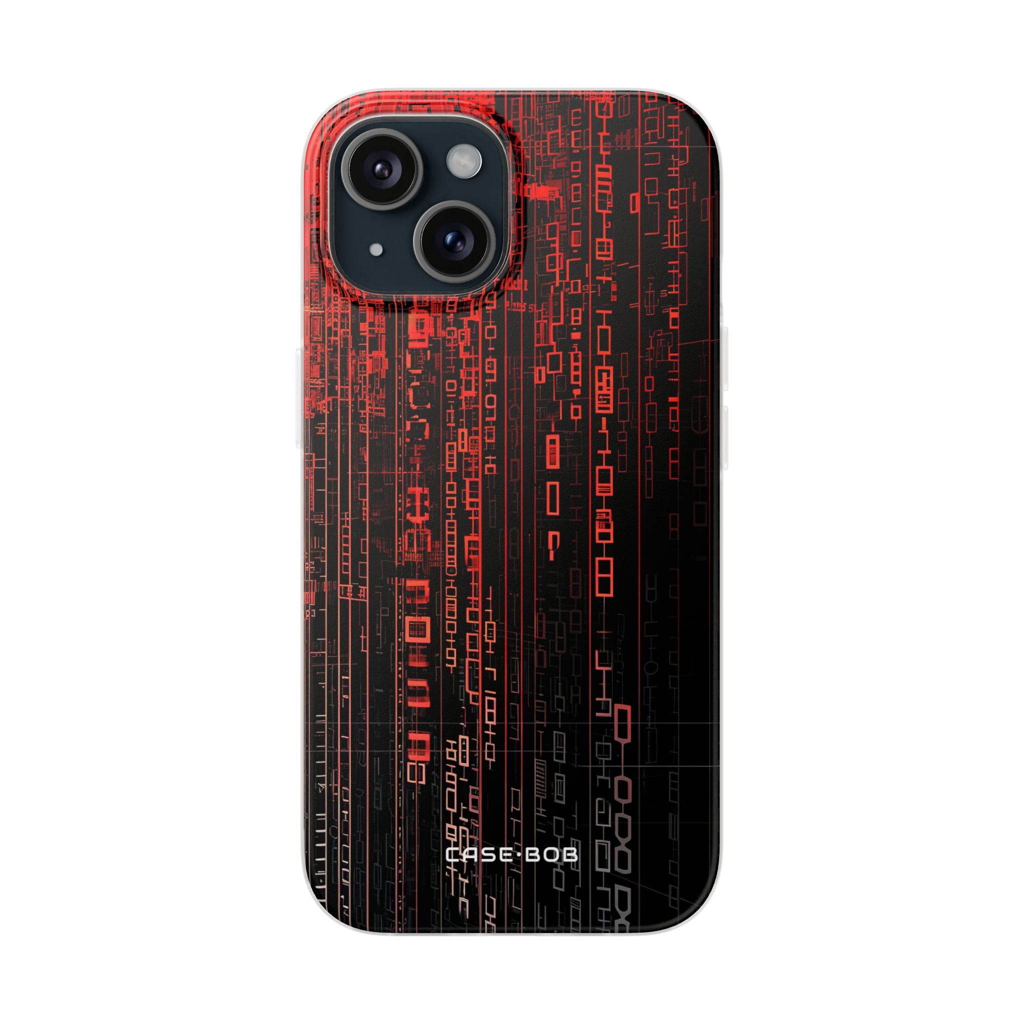 Crimson Glyphs iPhone 15 Case - Soft