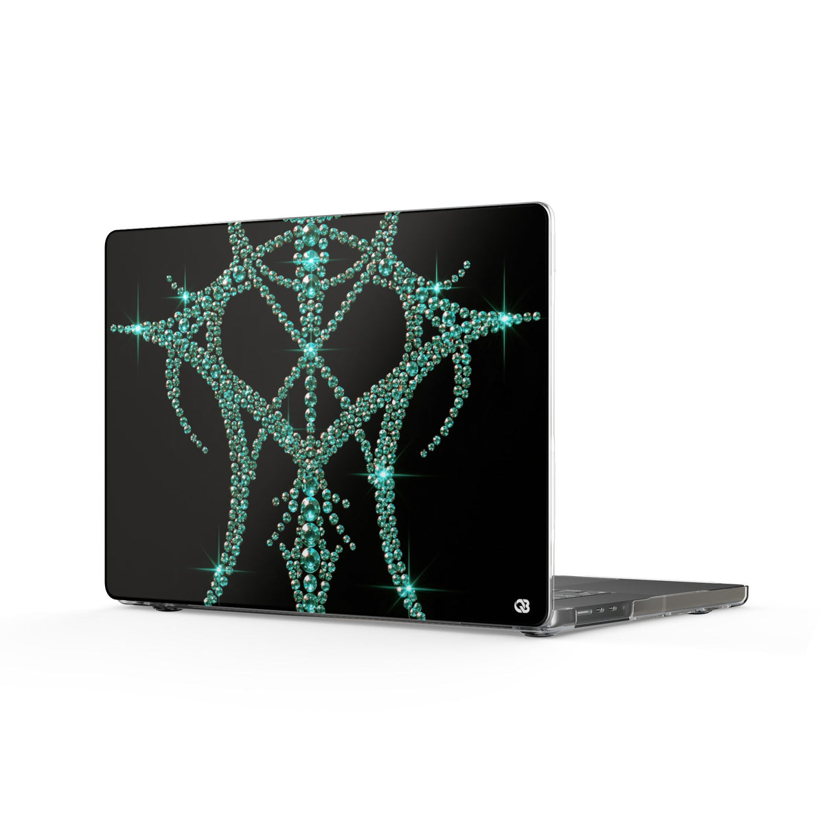Teal Cyber Sigil · Clear Hard Case for MacBook · Teal