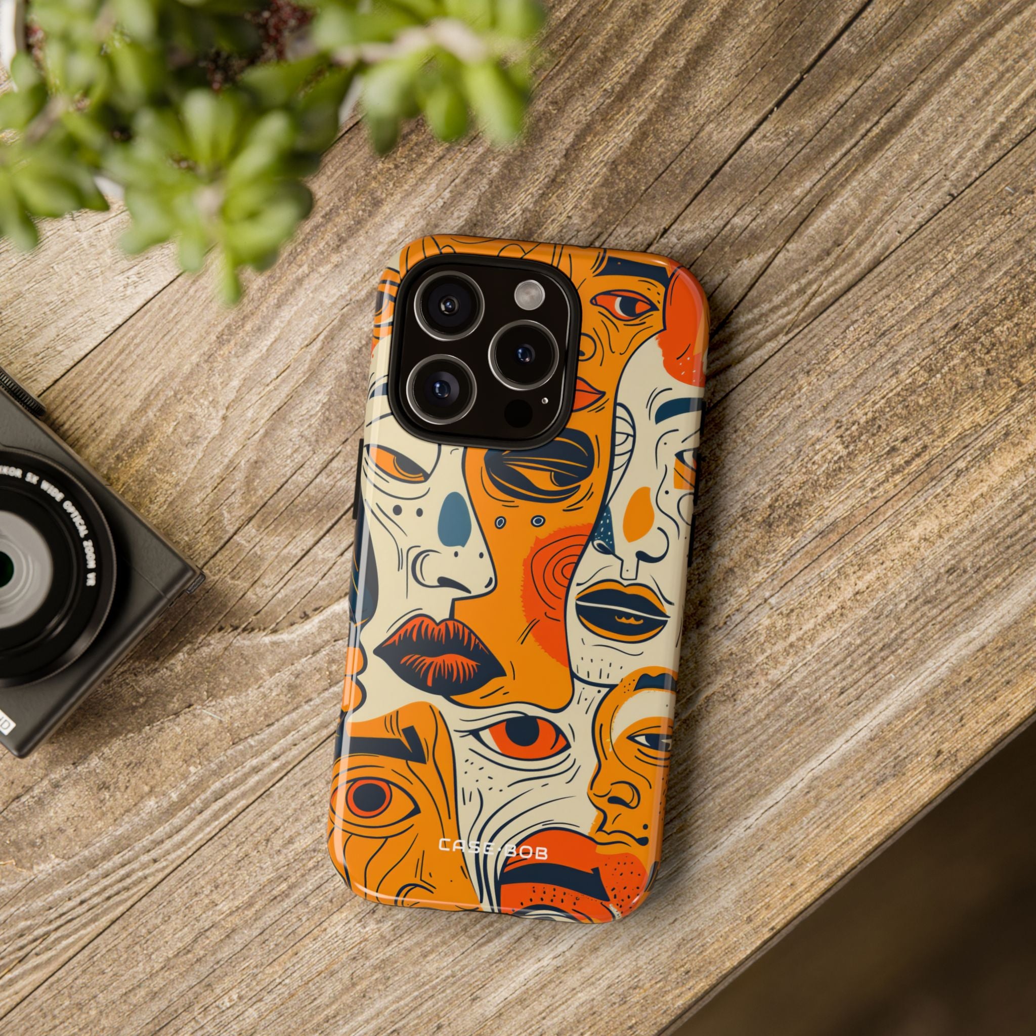 Fiery Faces iPhone 16 Pro Case - Tough