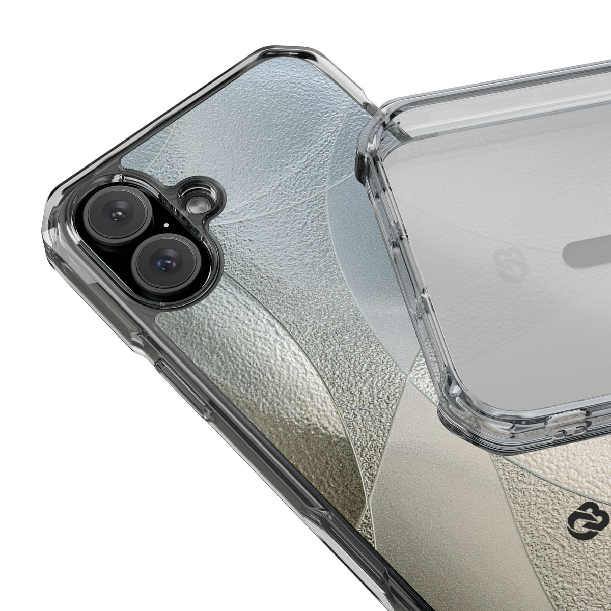 Refracted Arcs · Clear Impact Magnetic Phone Case for iPhone · Silver