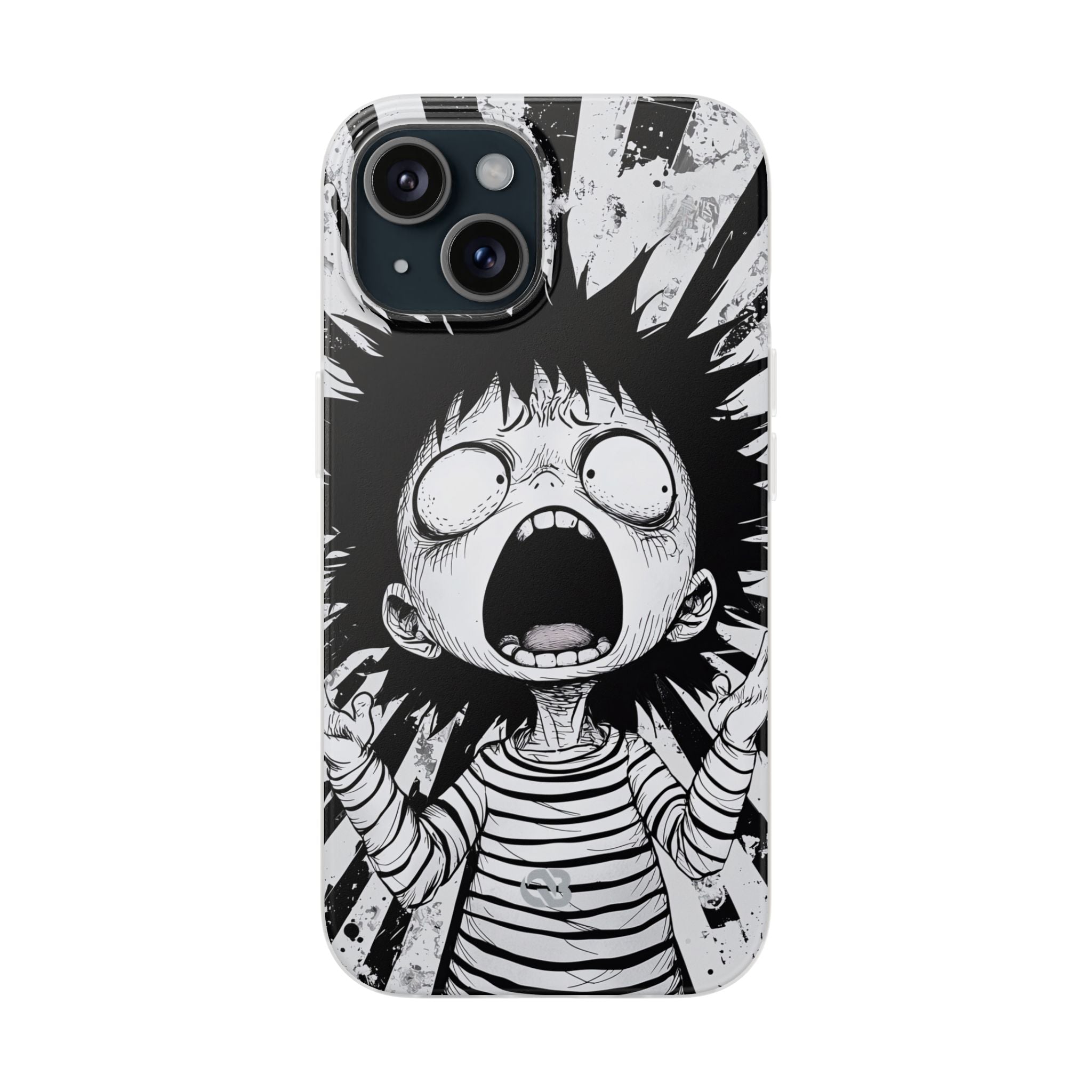 Chaotic Monochrome Scream · Soft Case na iPhone
