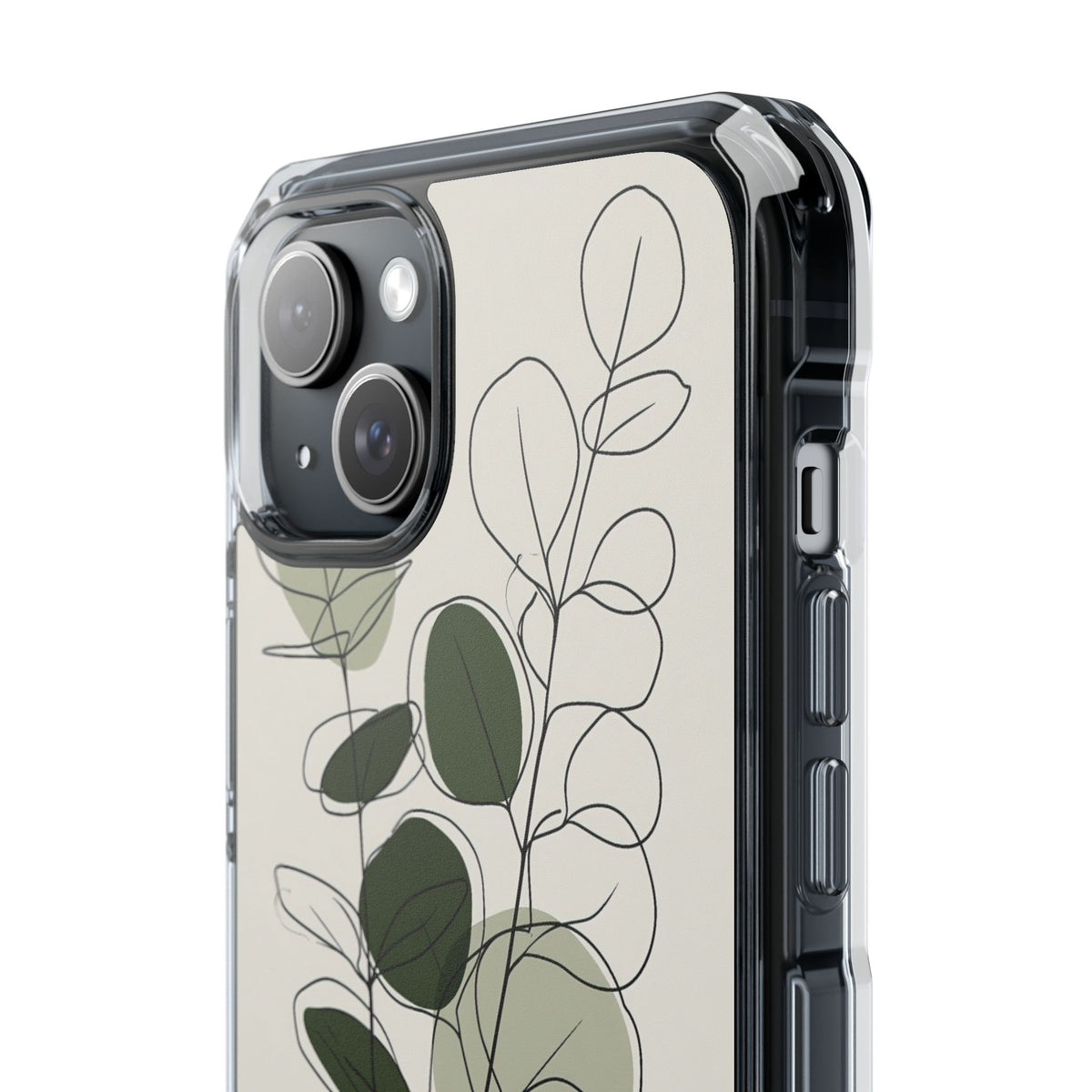 Eucalyptus Foliage Study · Clear Impact Magnetic Phone Case for iPhone · Green