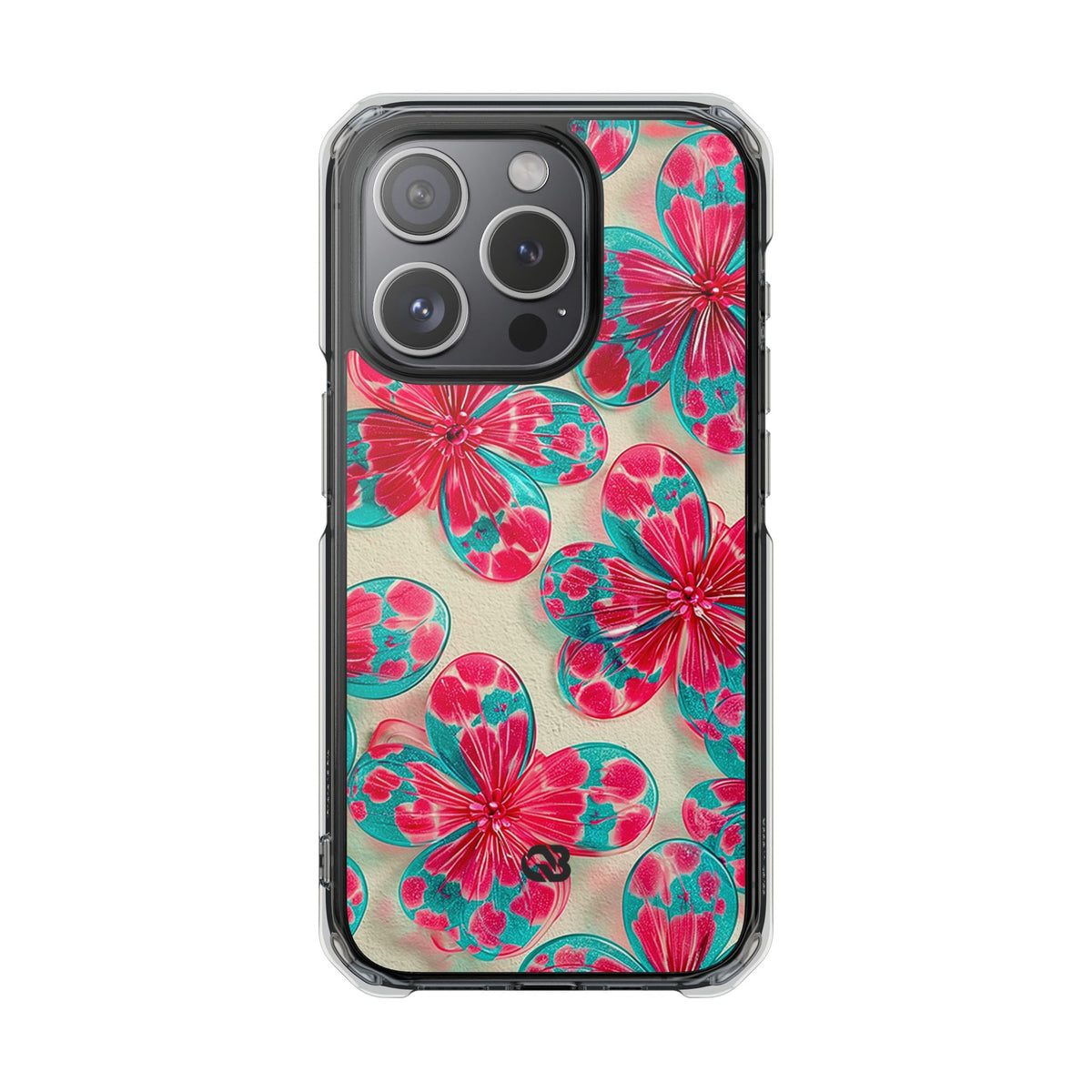 Lucite Jelly Bloom · Clear Impact Magnetic Phone Case for iPhone · Pink