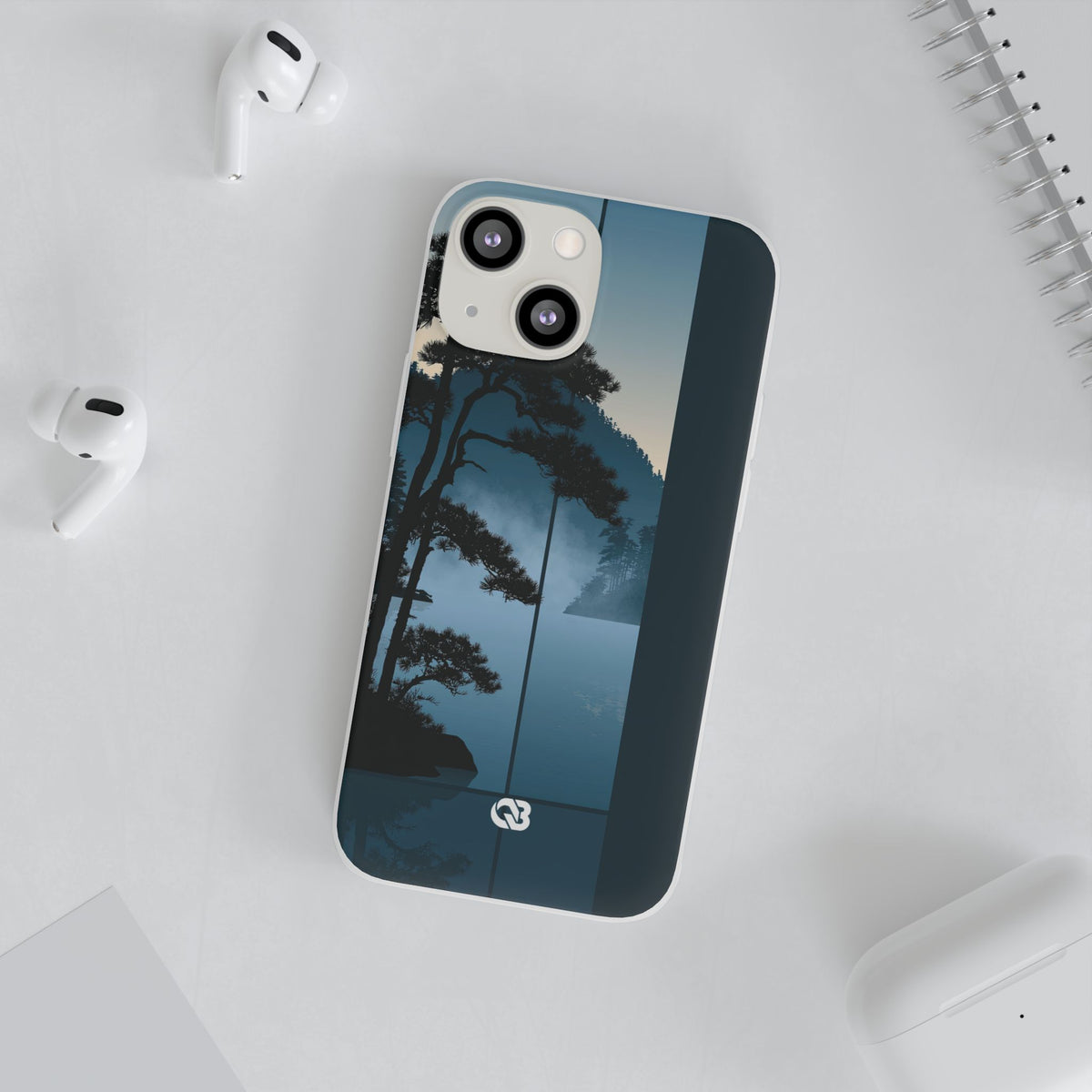 Misty Pine Horizon · Lite Phone Case for iPhone · Teal