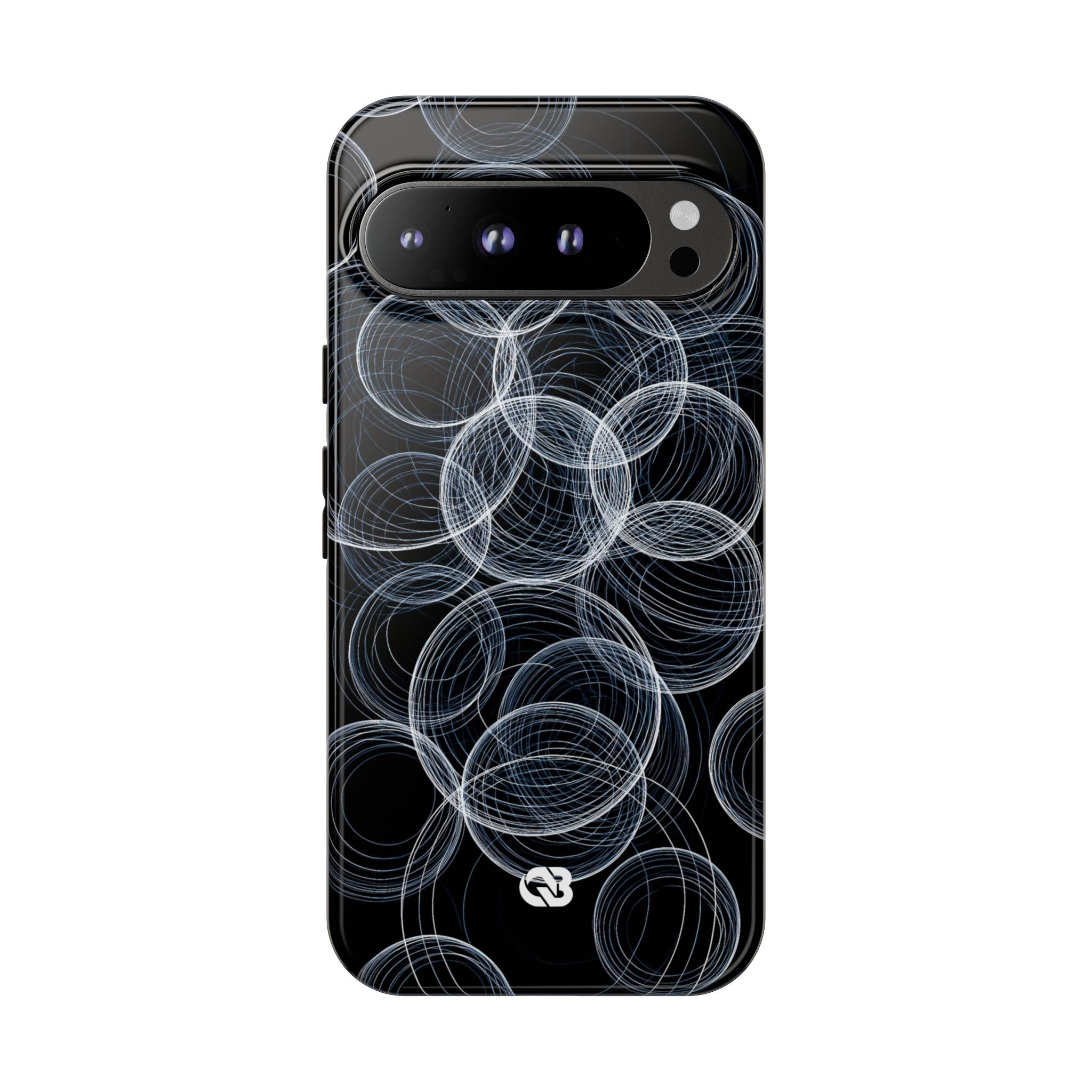 Black Tough Phone Case for Google Pixel - Frosted Ring Matrix