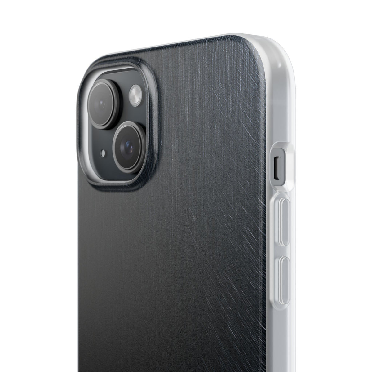 Black Lite Phone Case for iPhone - Midnight Brushed Grain