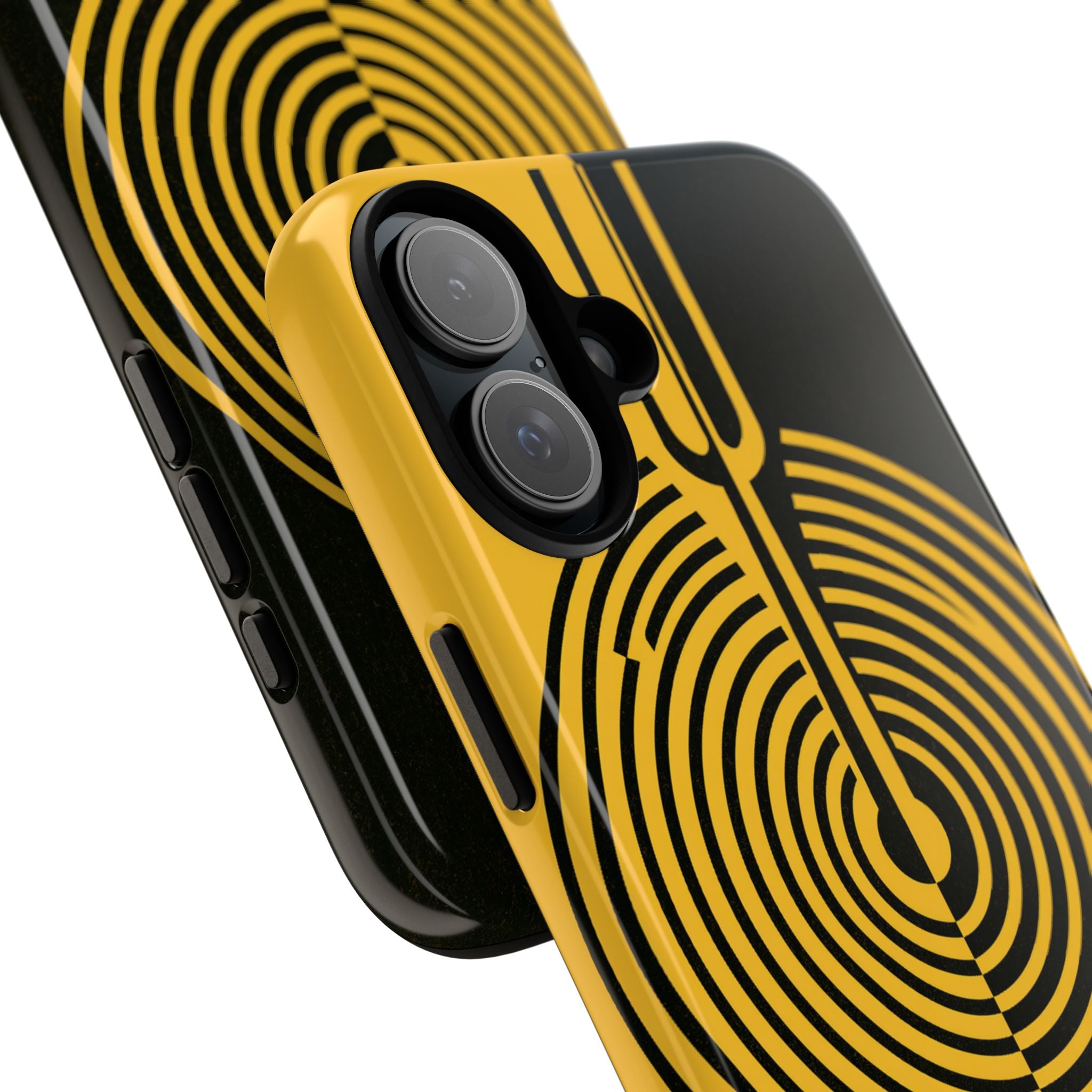 Yellow Tough Phone Case for iPhone - Voltage Sector Pulse