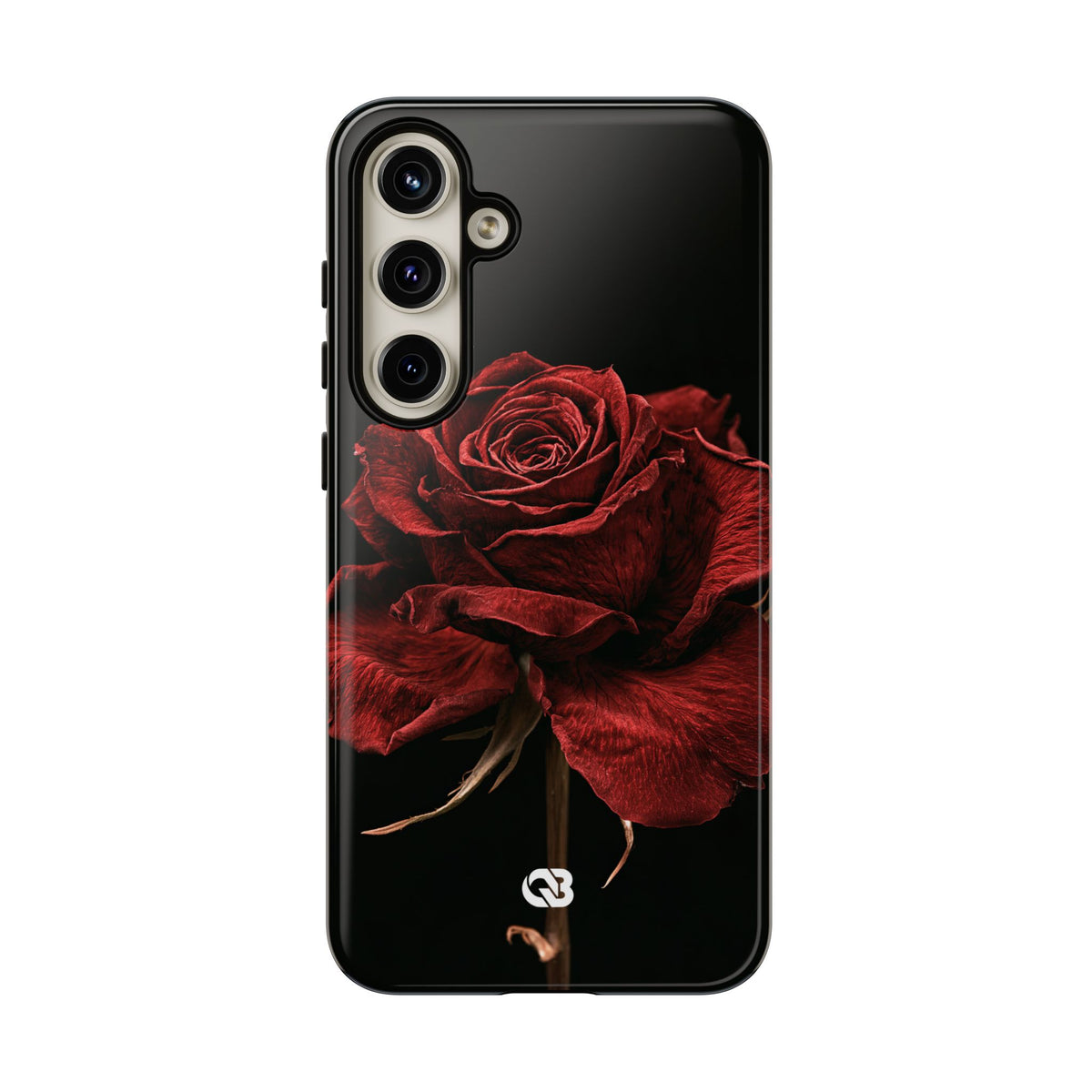 Crimson Noir Rose · Tough Phone Case for Samsung · Black