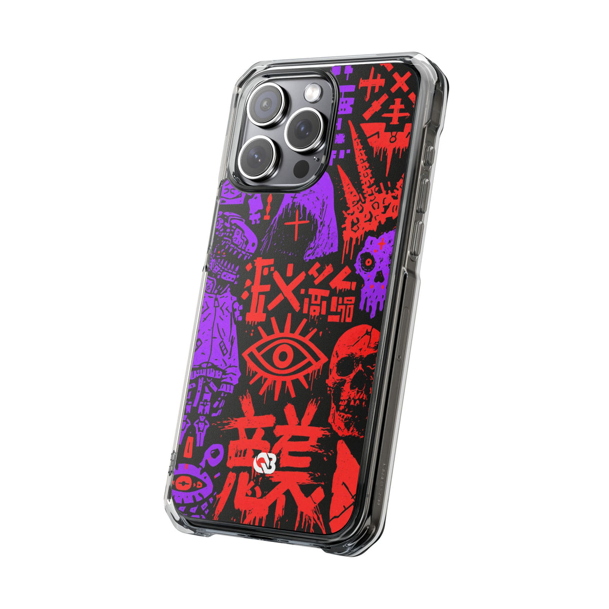 Underground Cyber Glyphs · Clear Impact Magnetic Phone Case for iPhone · Black