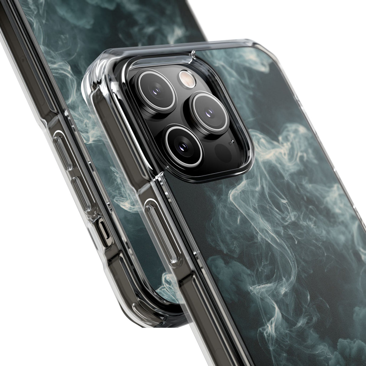 Luminescent Vapor Drift · Clear Impact Magnetic Phone Case for iPhone · Teal